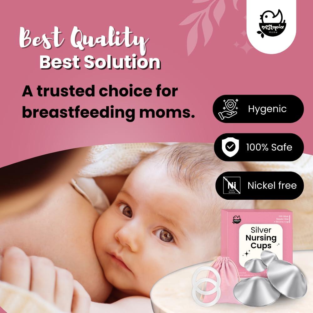 Copas de Lactancia de Plata Nestopia 999 - Protectores de Pezones