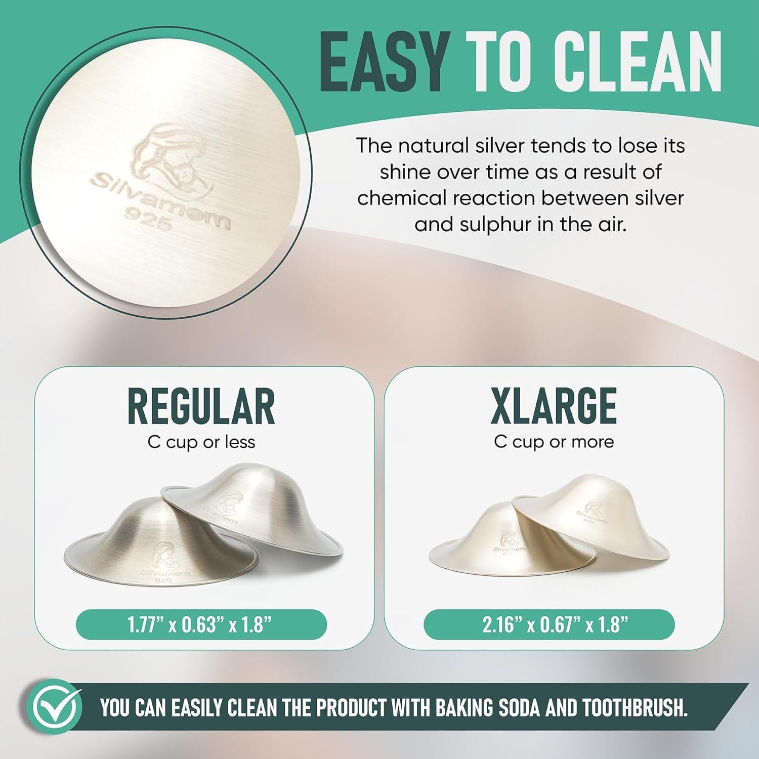 Copas de Lactancia de Plata 925 Silvamom - Alivio para Pezones