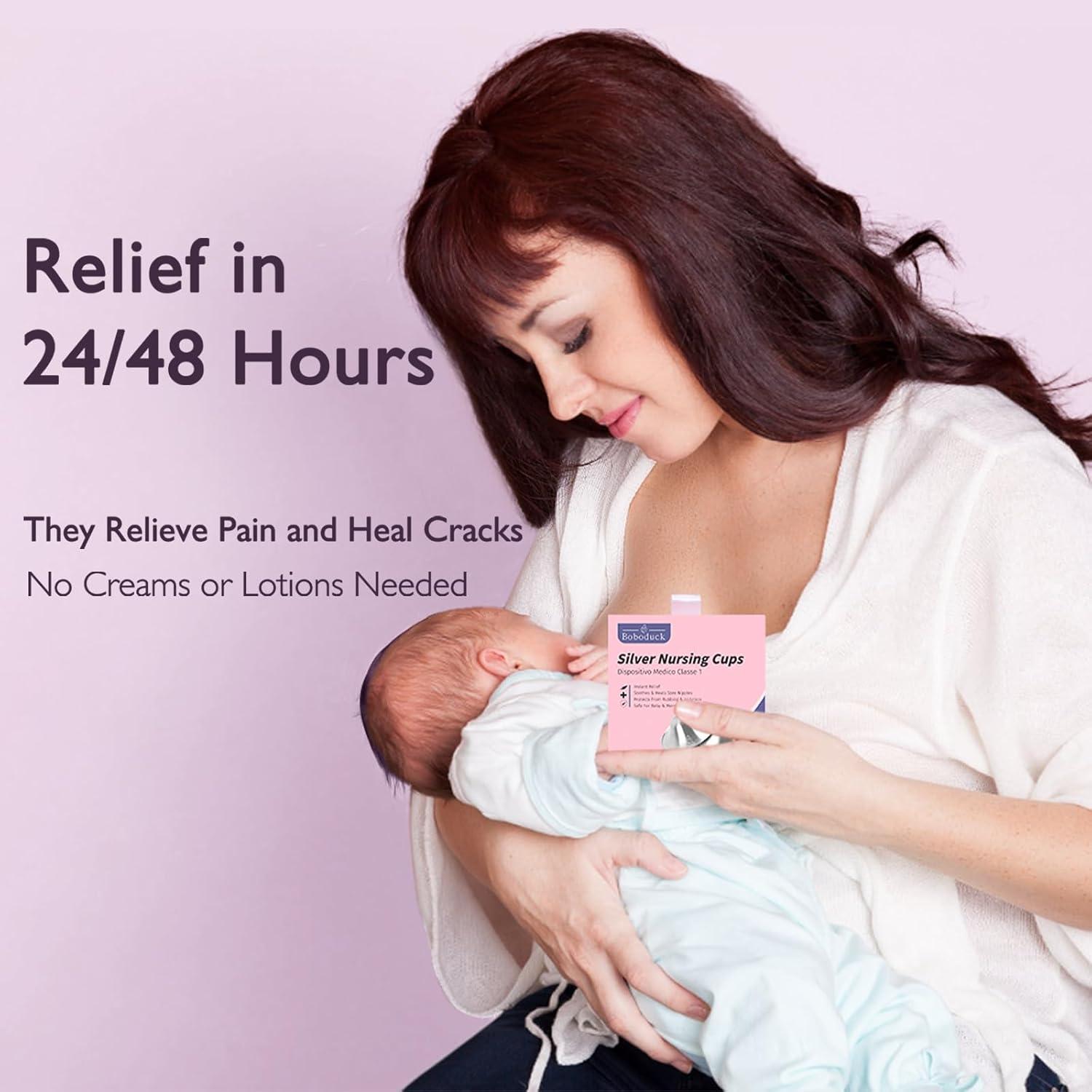 Copas de Lactancia Boboduck Plata 925 - Alivio para Pezones