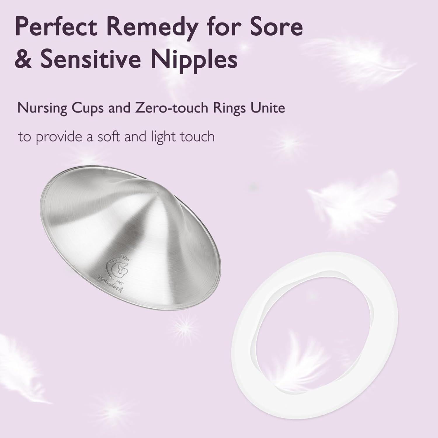 Copas de Lactancia Boboduck Plata 925 - Alivio para Pezones