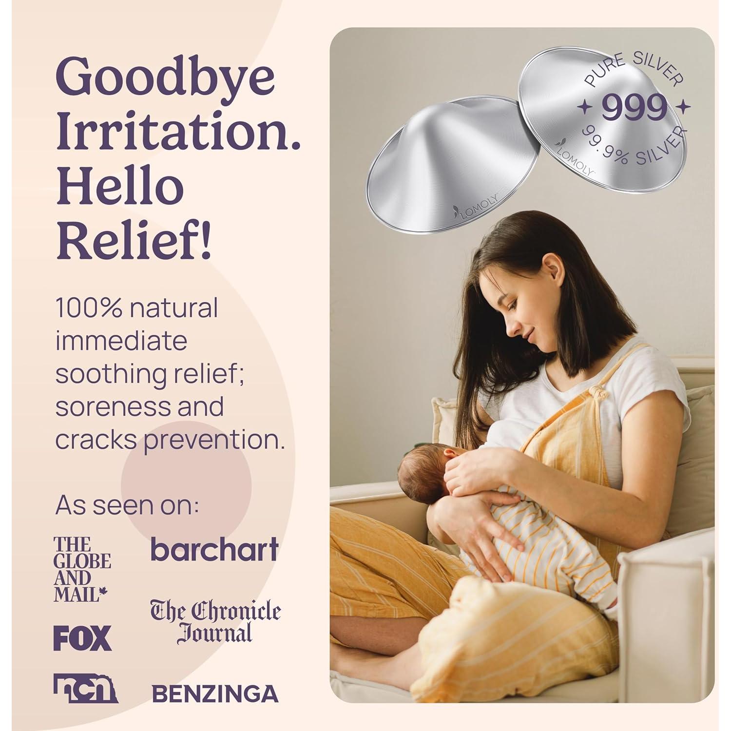 Copas de lactancia de plata 999 con extractor manos libres