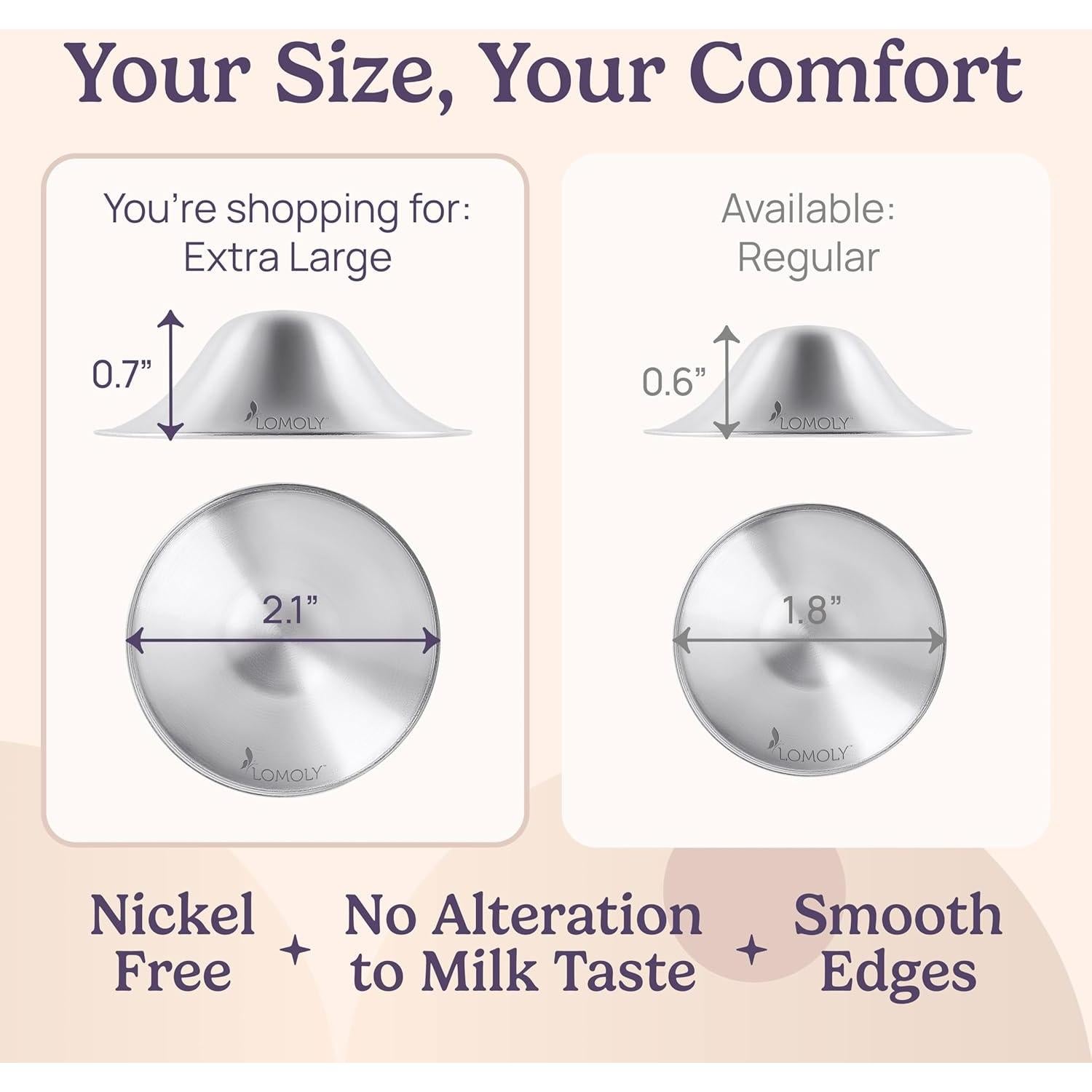 Copas de lactancia de plata 999 con extractor manos libres