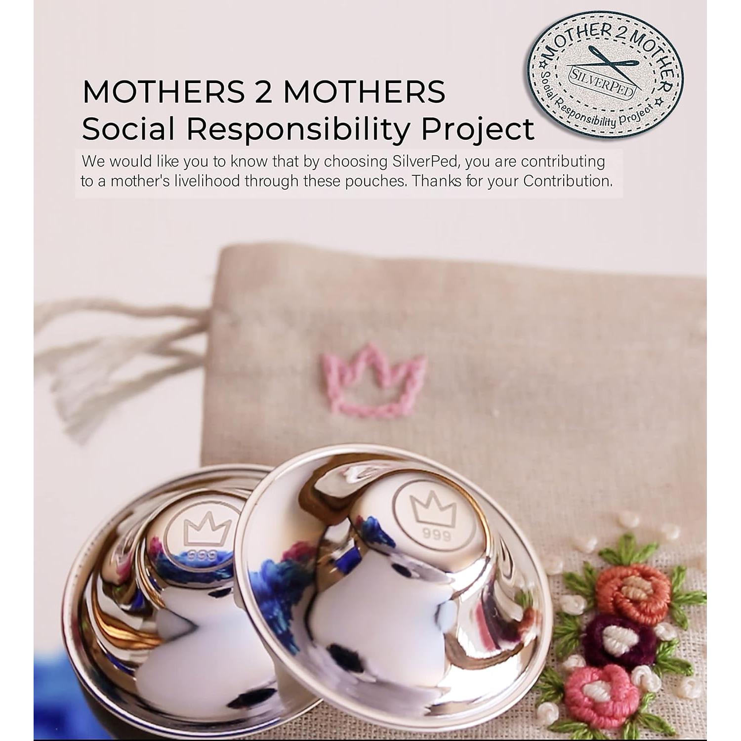 Escudos de Pezón de PlataPed 100% Plata Pura XL - Alivio Lactancia