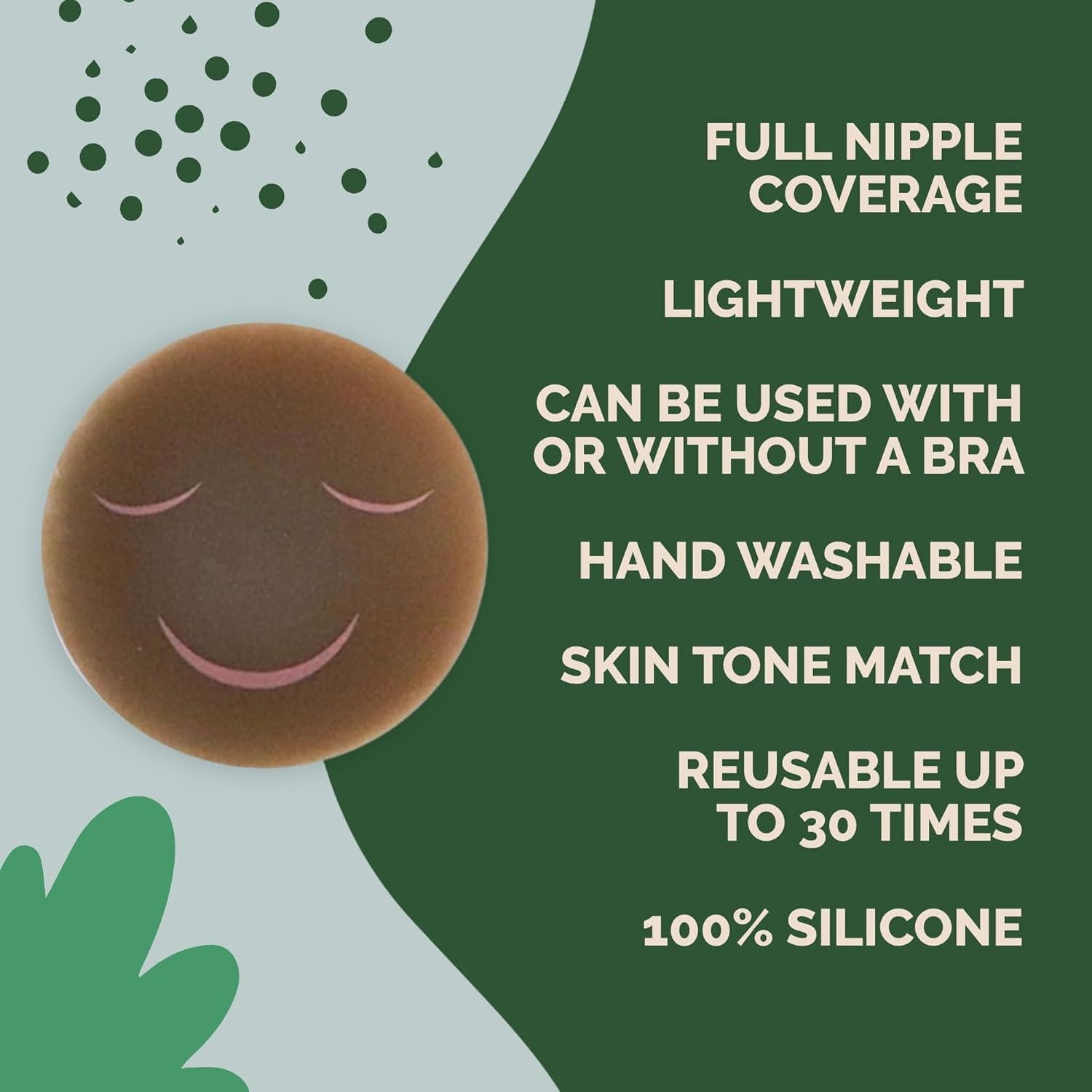 Cubiertas de Pezón Reutilizables Feliz Wean - Destete Suave