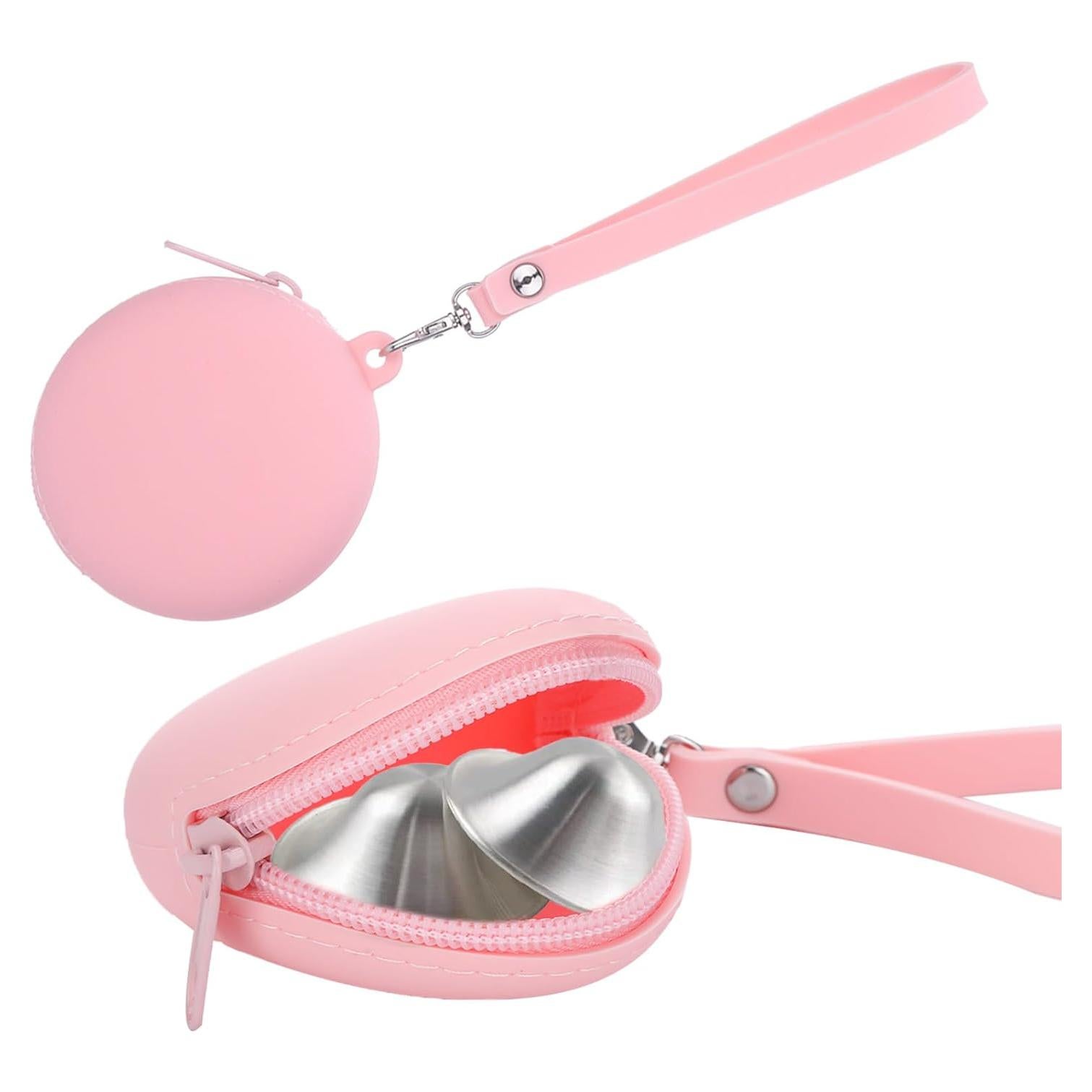 Funda de Silicona Rosa para Protectores de Pezones - Almacenamiento