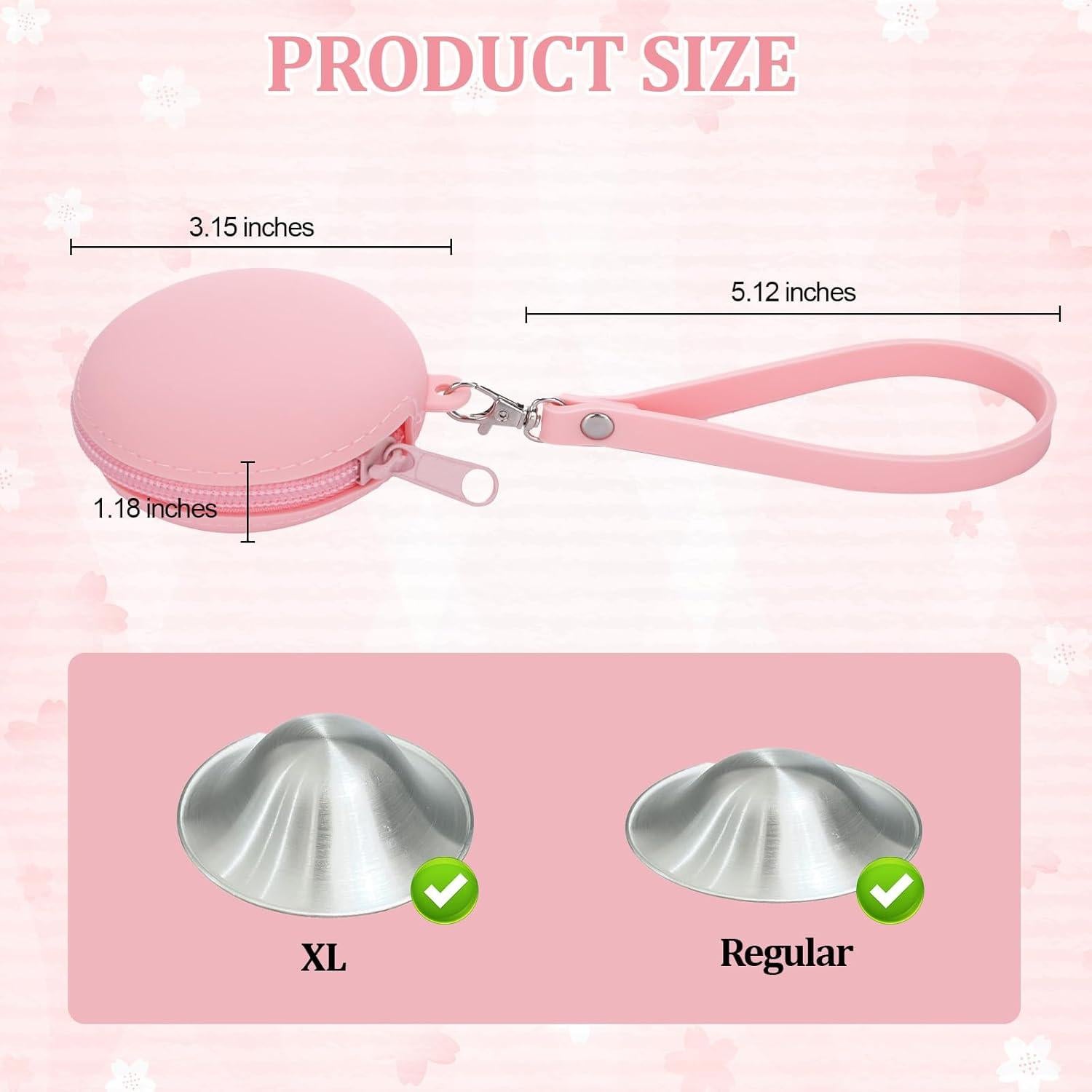 Funda de Silicona Rosa para Protectores de Pezones - Almacenamiento