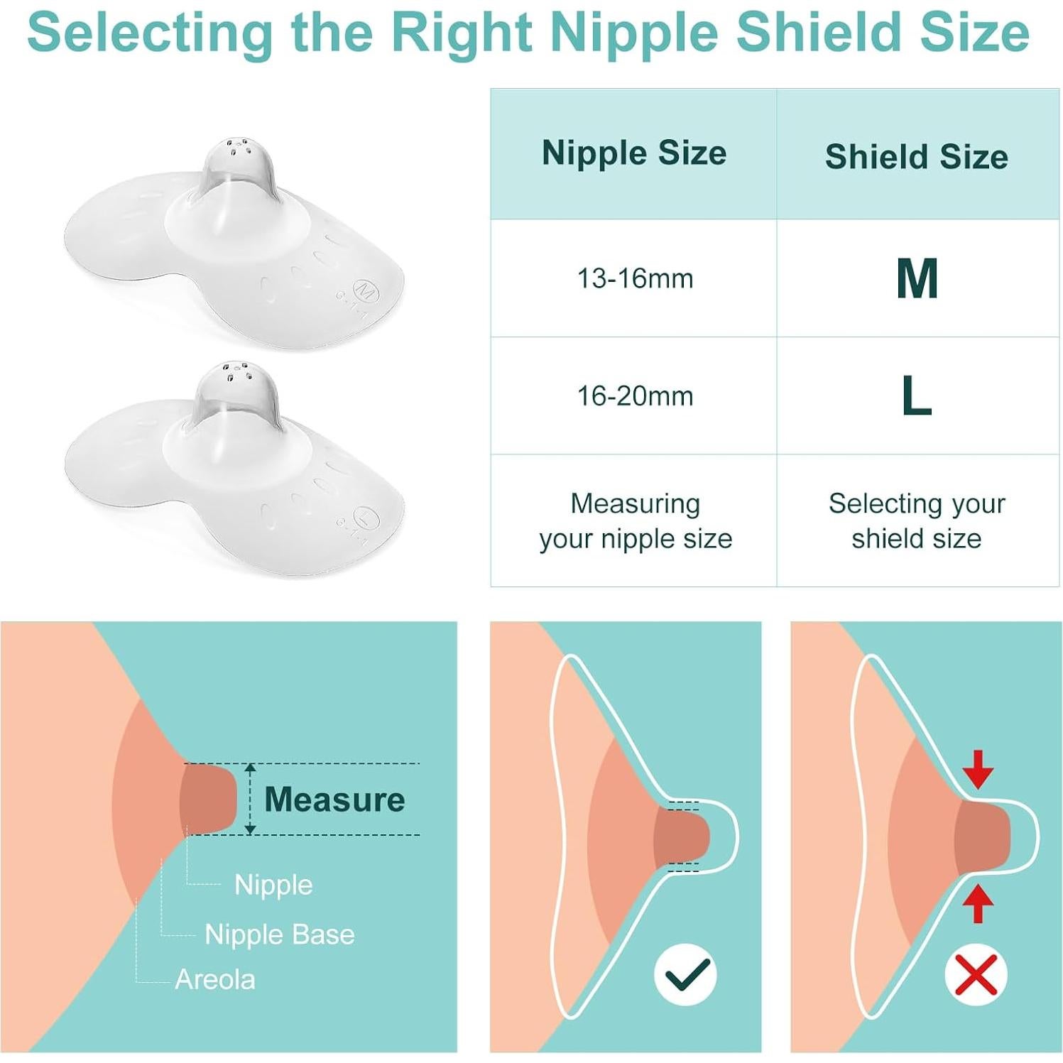 Protectores de Pezón Kencpet 20mm - Silicona Suave para Lactancia