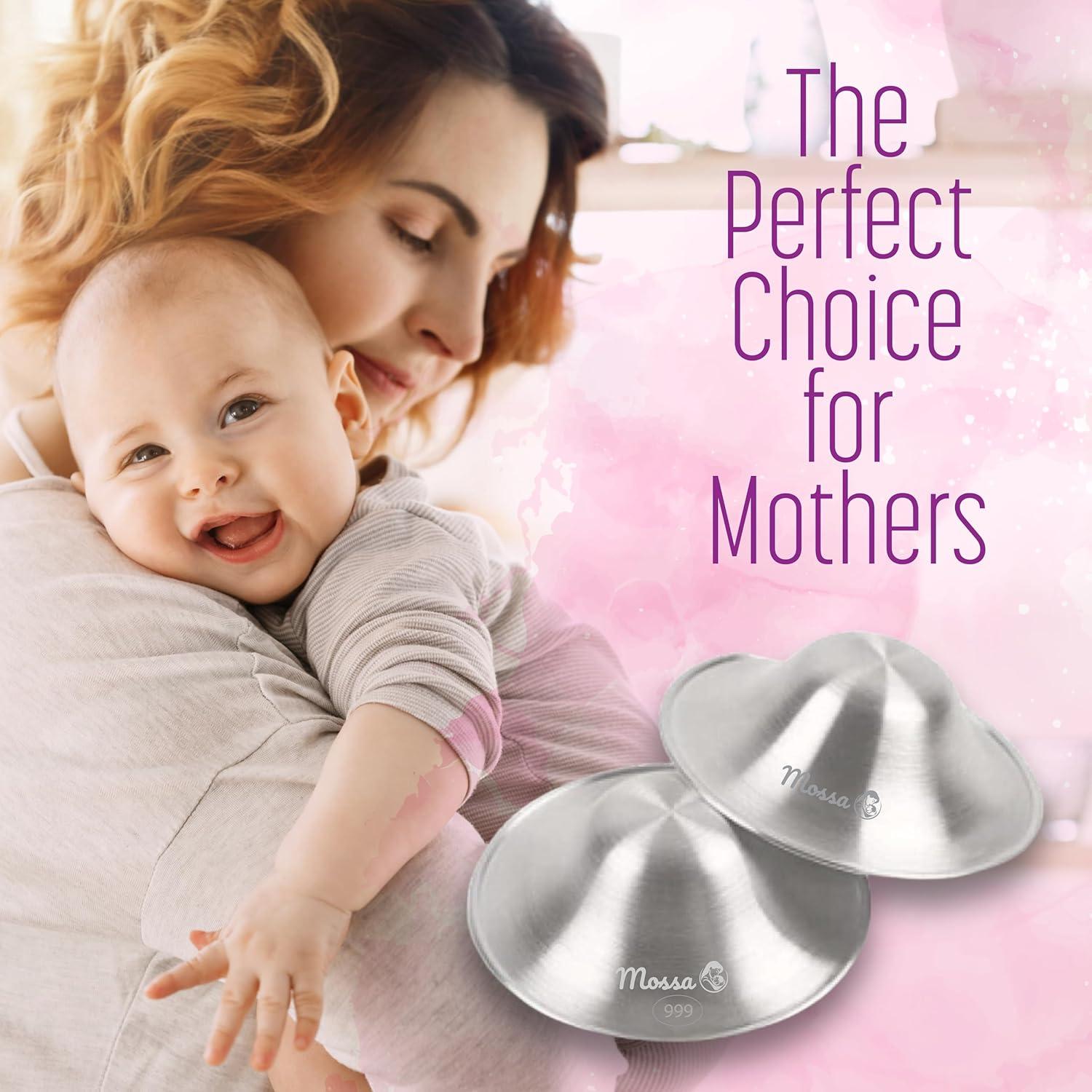 Protectores de Pezón Mossa de Plata 999 para Lactancia