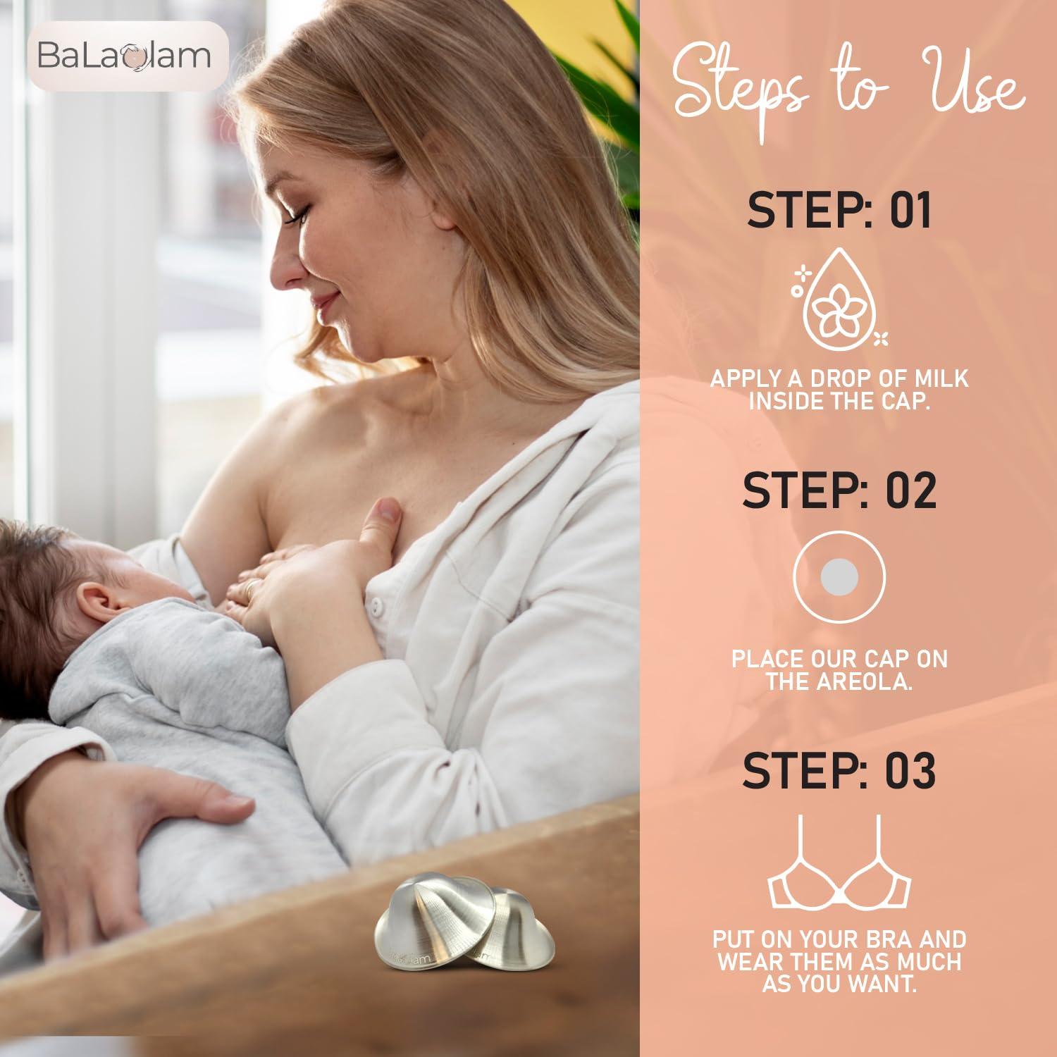 Copas de Lactancia Balaolam Plata Pura 999 - Alivio Natural