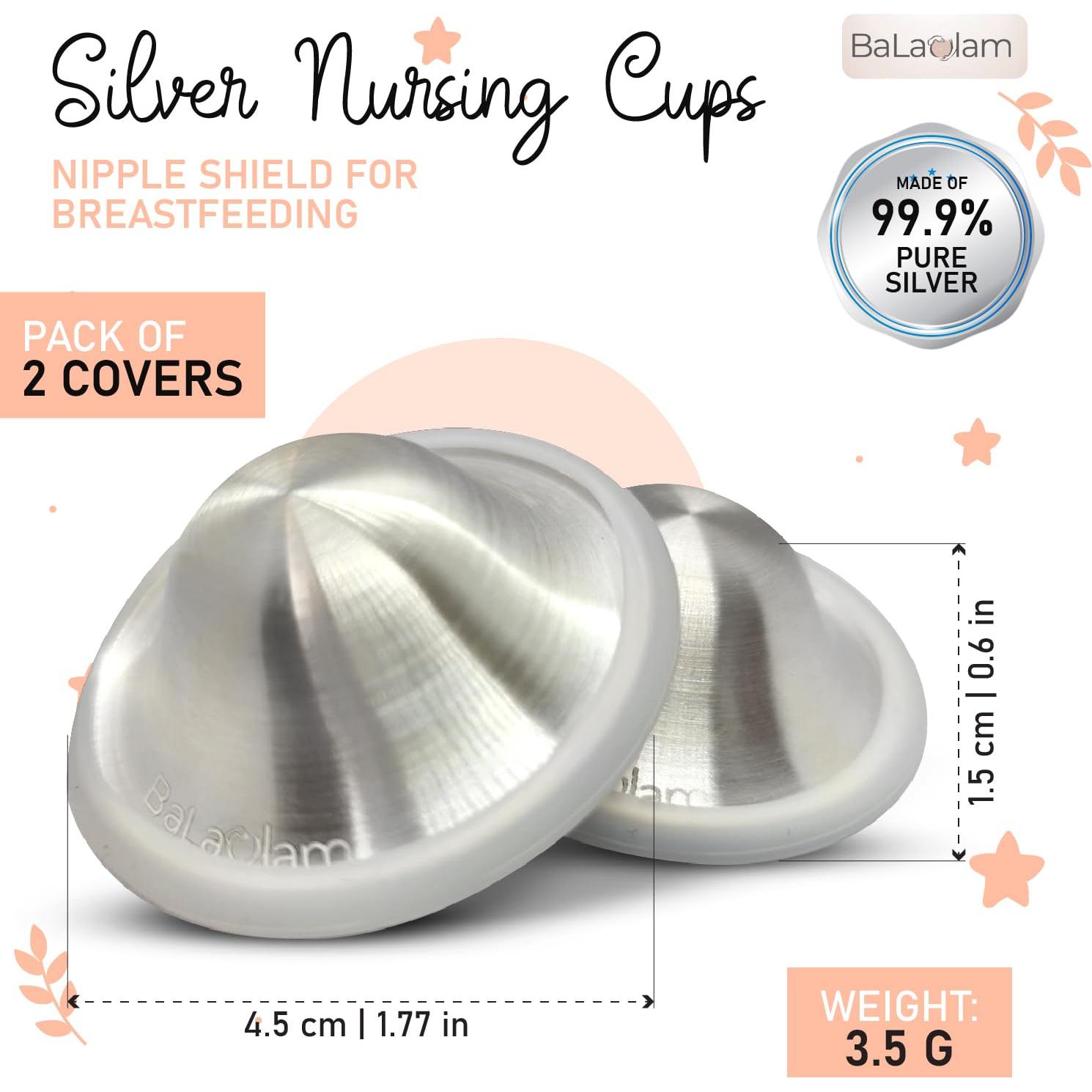 Copas de Lactancia Balaolam Plata Pura 999 - Alivio Natural