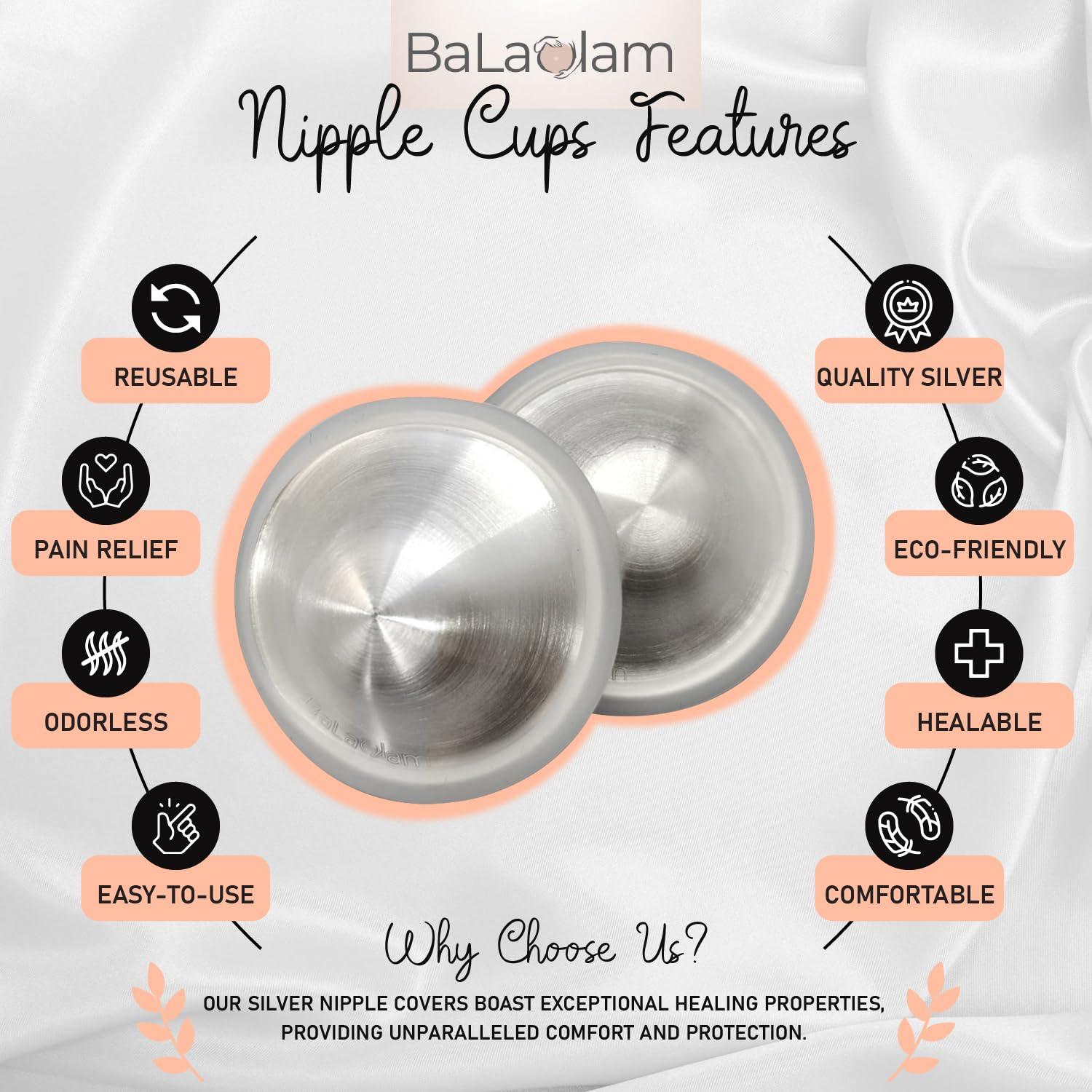 Copas de Lactancia Balaolam Plata Pura 999 - Alivio Natural