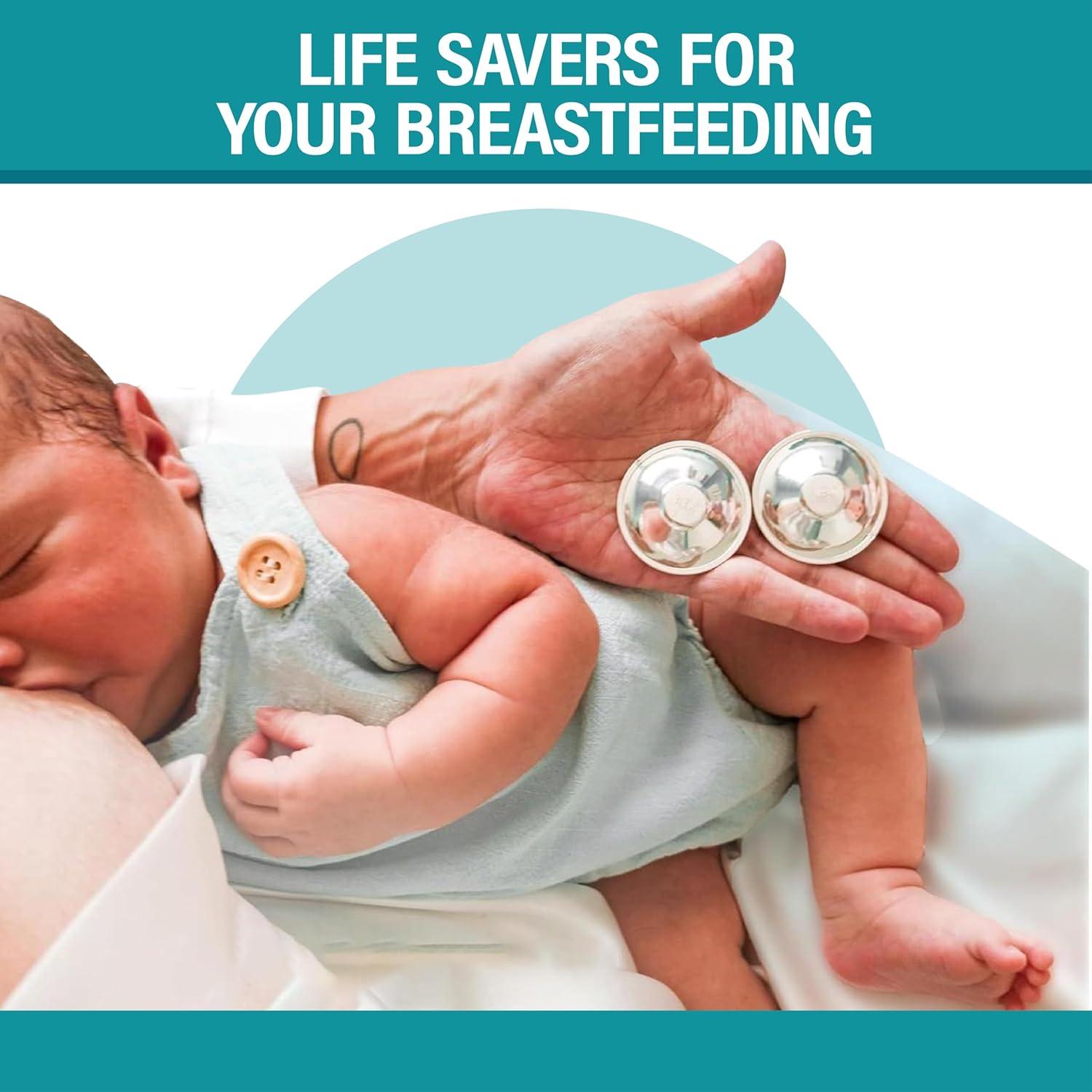 Copas de Lactancia de Plata 999 FIOREN - Protectores de Pezón