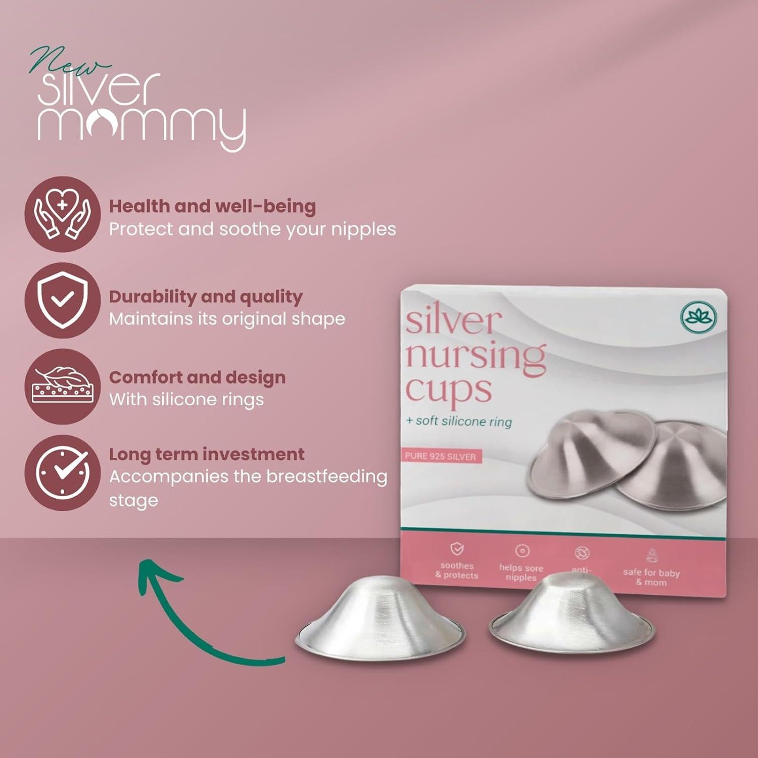 Copas de Lactancia de Plata 925 - Protectores de Pezón