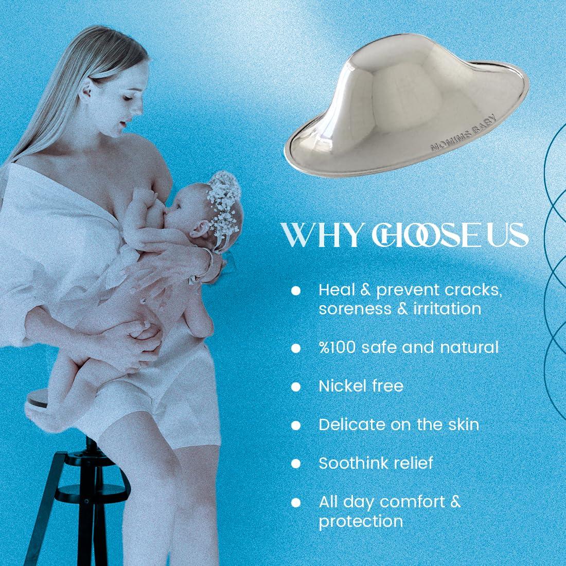 Copas de Lactancia de Plata 999 MOMIMS BABY - Sin Níquel