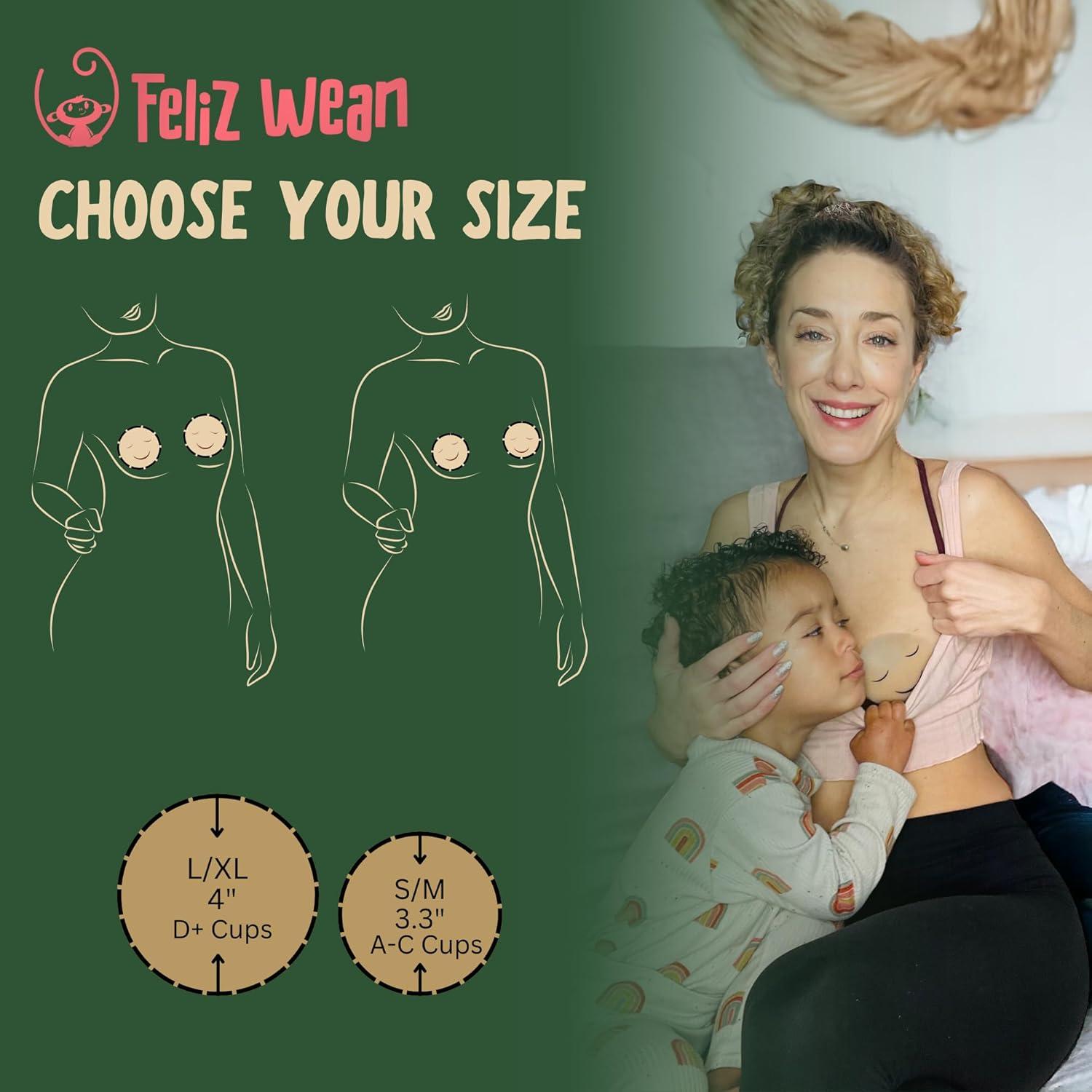 Cubiertas de pezón de silicona Feliz Wean - 2 pares Nude