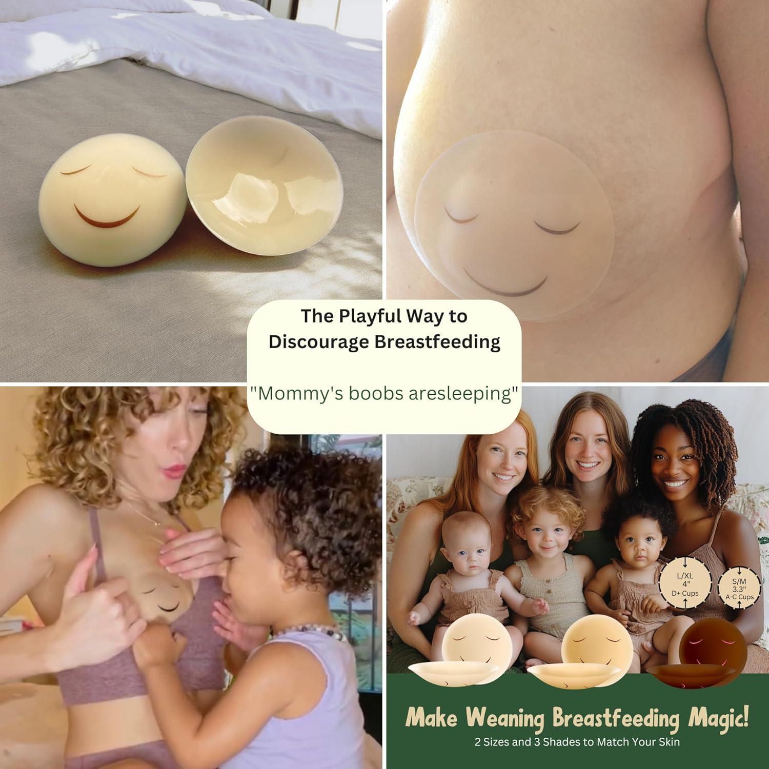 Cubiertas de pezón de silicona Feliz Wean - 2 pares Nude