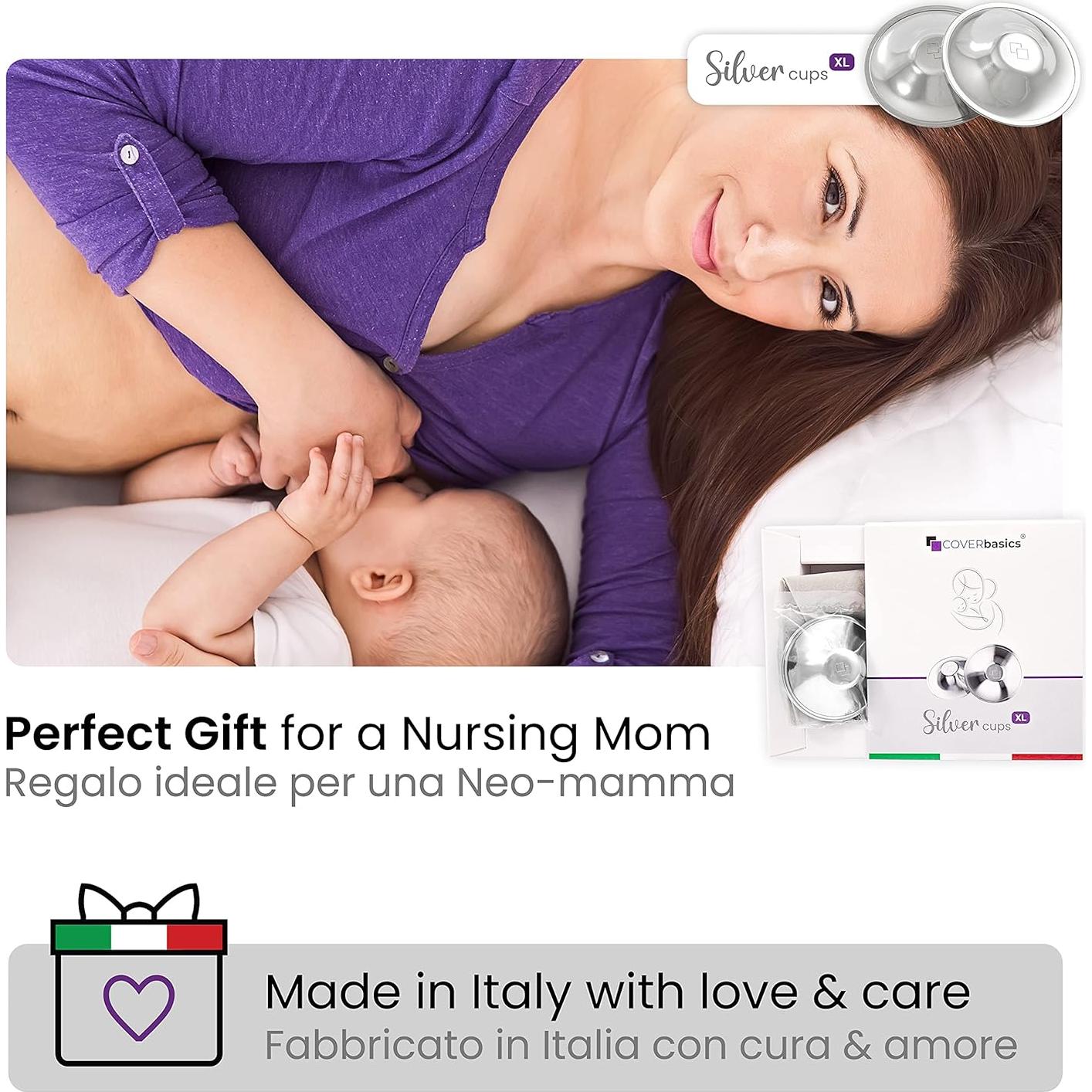 Escudos de Pezón de Plata para Lactancia XL - Protección Sensible