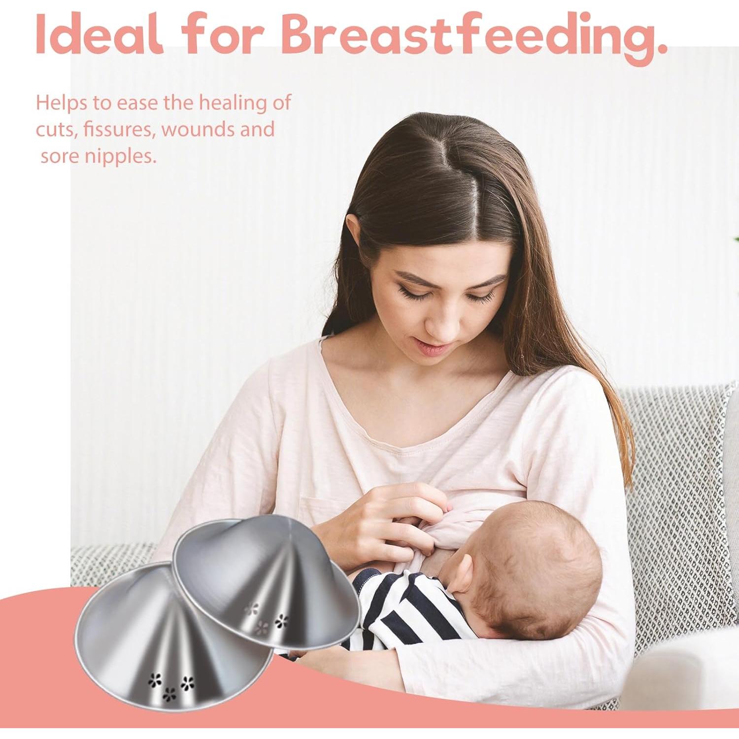 Tazas de enfermería de plata 999 para mamás lactantes X-Large