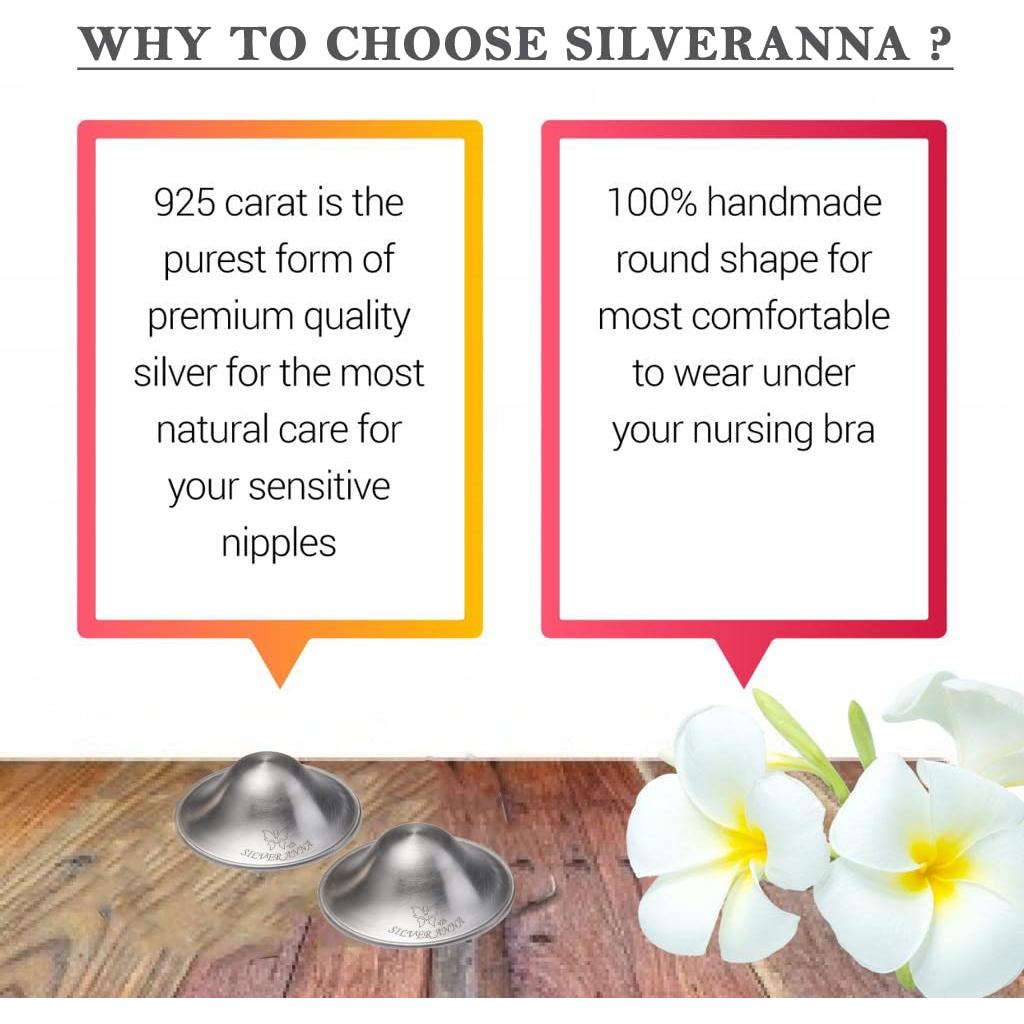 Copas de Lactancia de Plata 925 Silveranna X-Large con Estuche