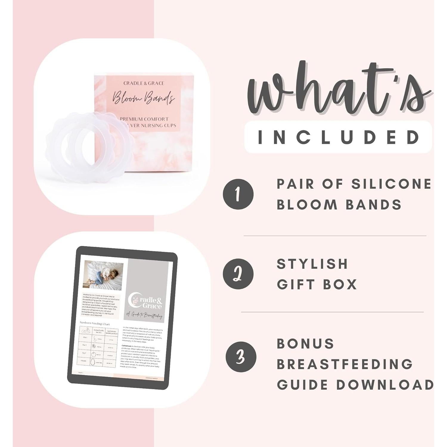 Bandas Bloom Cradle & Grace X-Grande para Lactancia - Silicona Médica