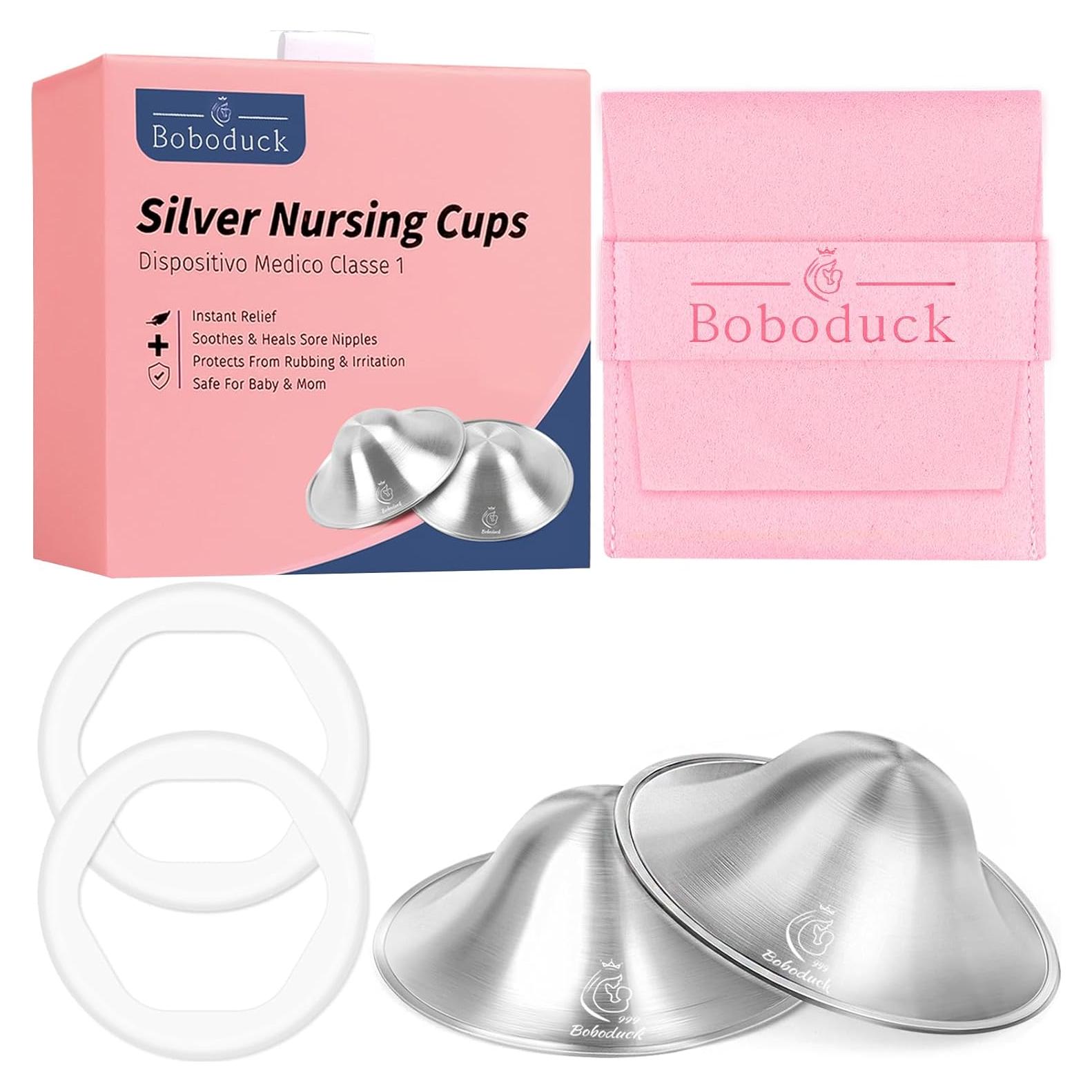 Cubiertas de Pezón de Plata Boboduck 999 para Lactancia
