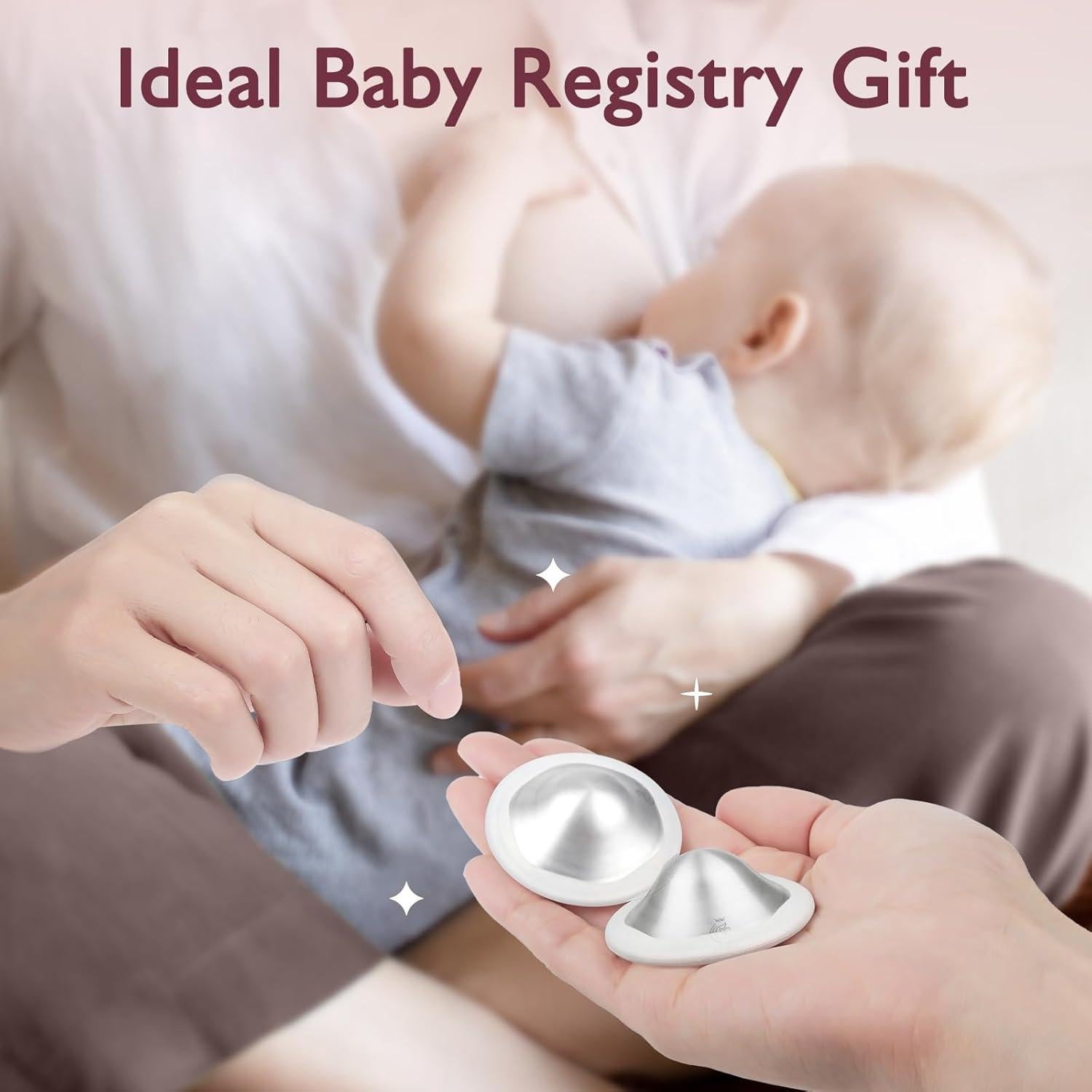 Cubiertas de Pezón de Plata Boboduck 999 para Lactancia