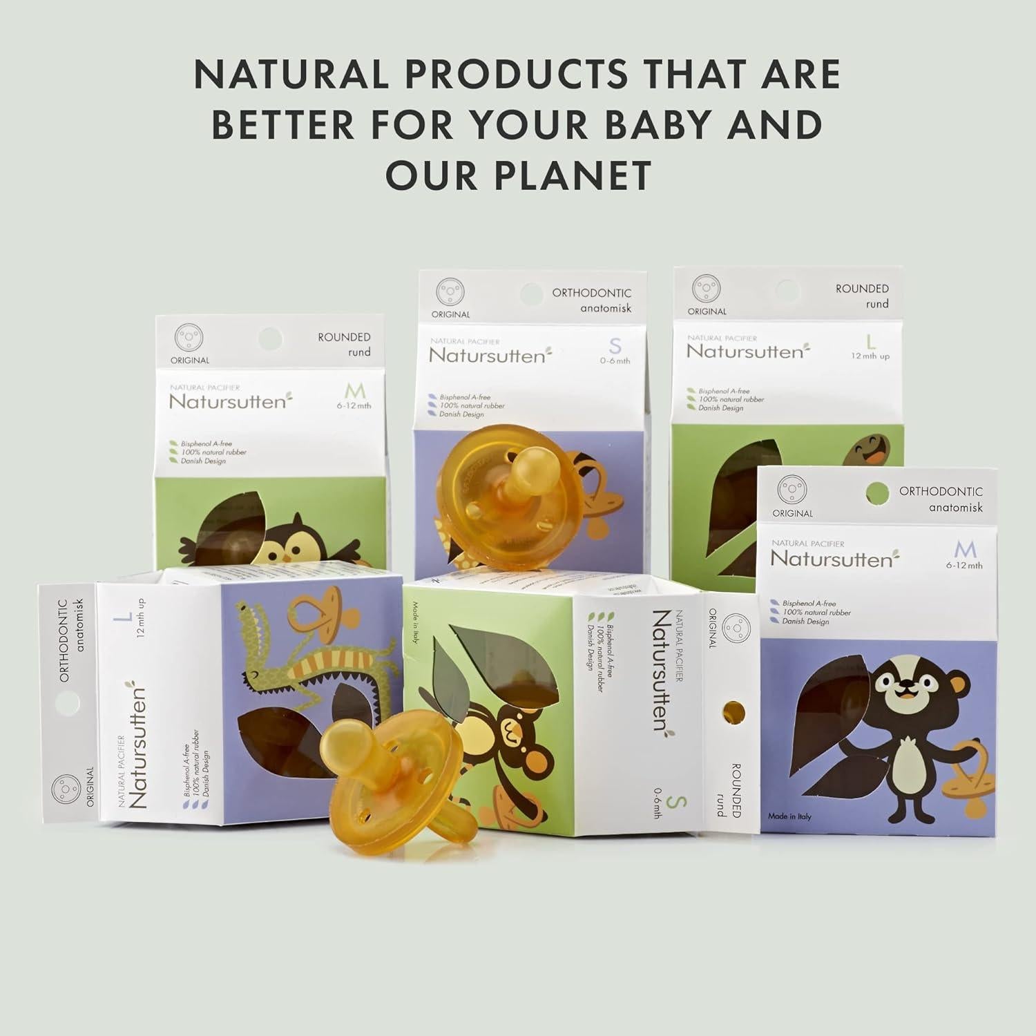 Chupete Natursutten Original 6-12 Meses Caucho Natural
