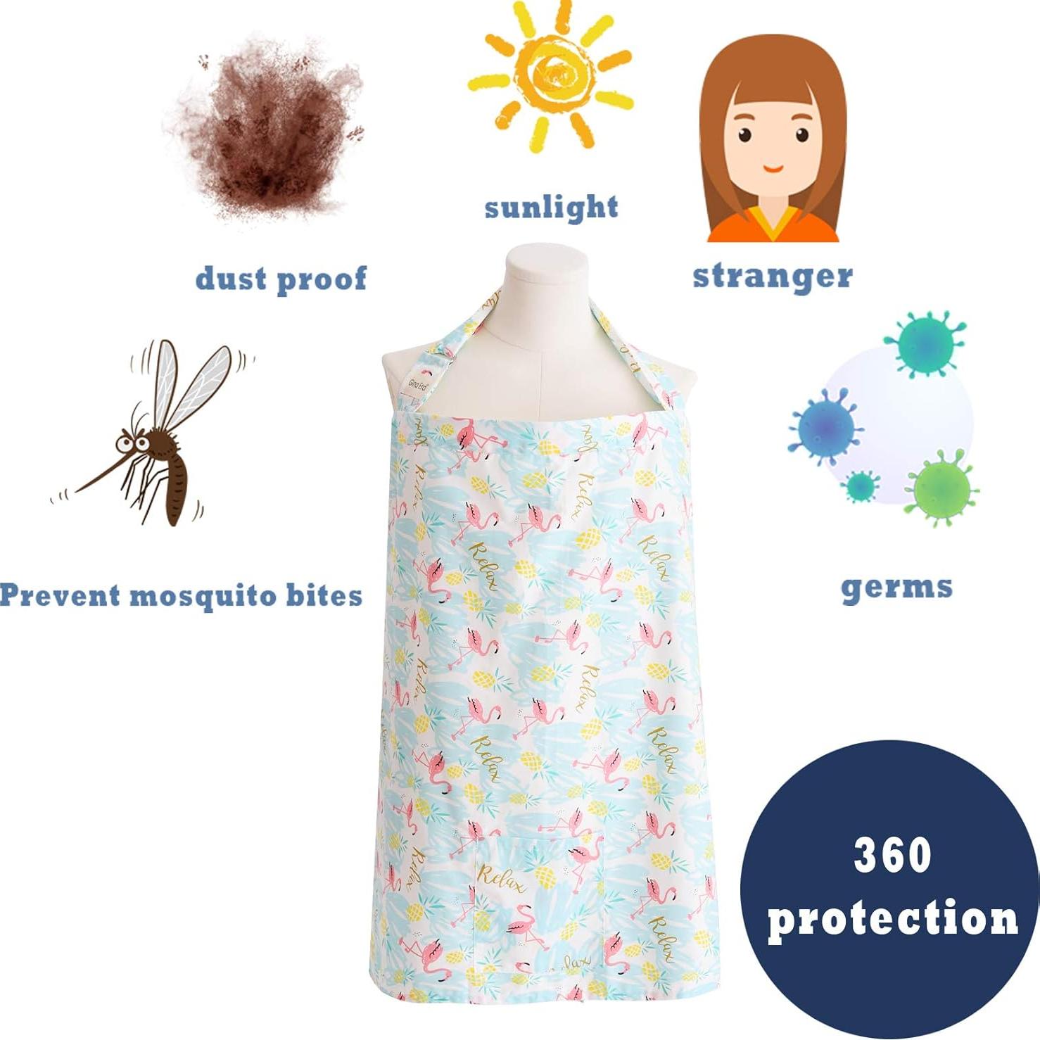 Cubierta de Lactancia Gina Era 100% Algodón Verde 91x70 cm