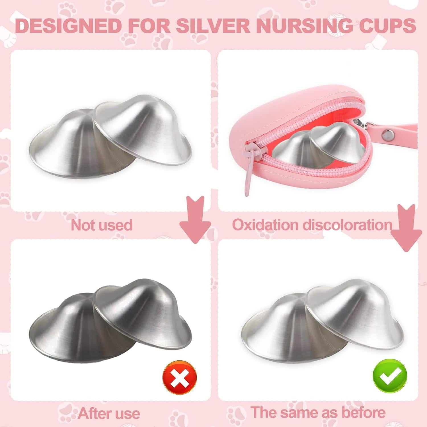 Funda de Silicona para Copas de Lactancia Plateadas 16-28mm