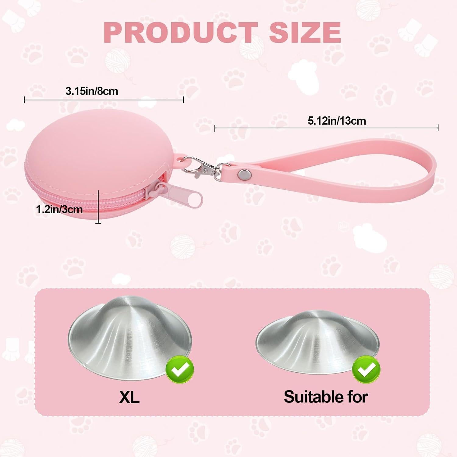 Funda de Silicona para Copas de Lactancia Plateadas 16-28mm