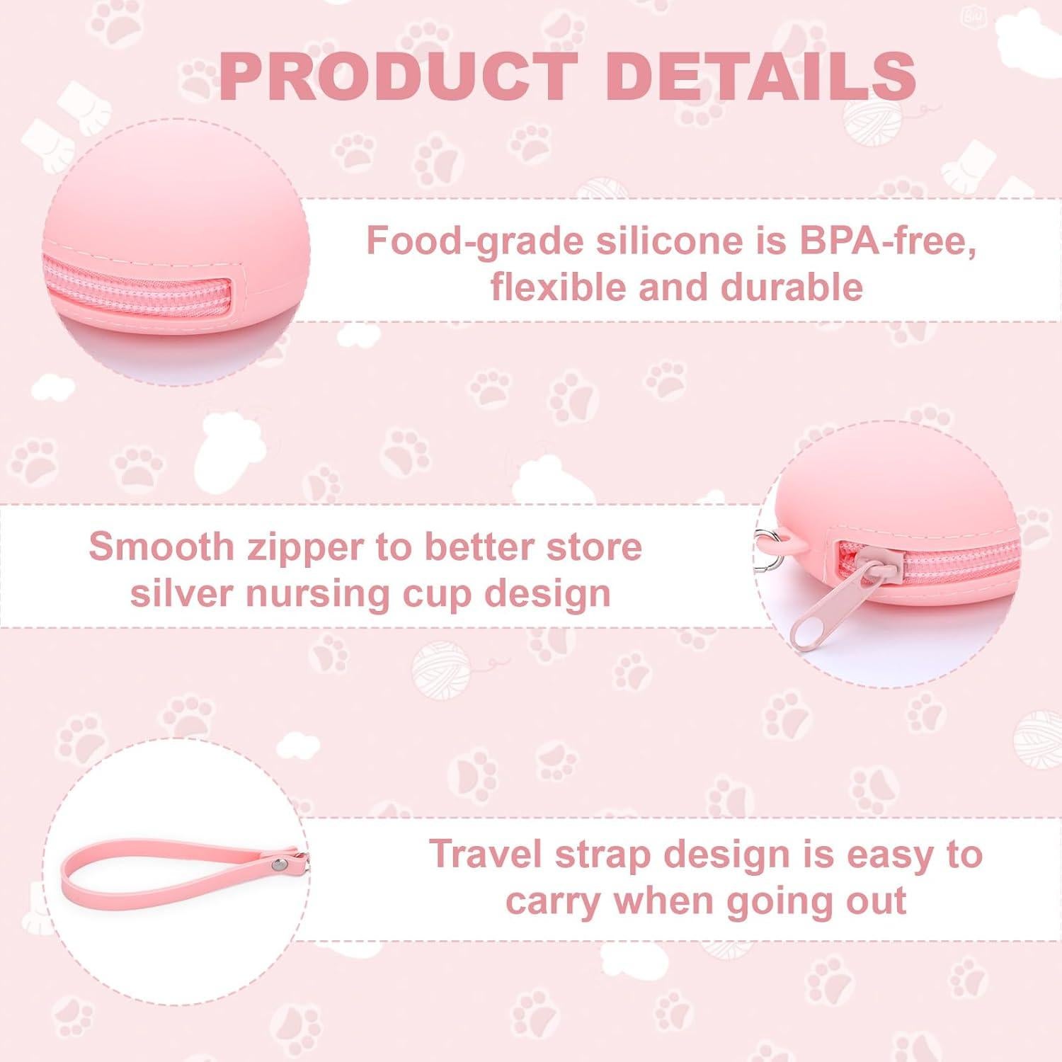 Funda de Silicona para Copas de Lactancia Plateadas 16-28mm