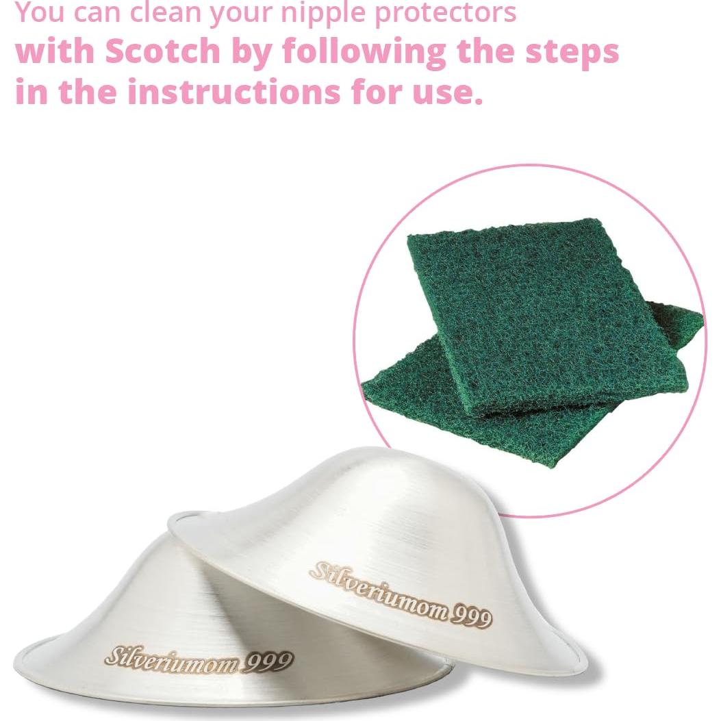 Copas de Lactancia Silveriumom XL - 100% Plata Pura 999