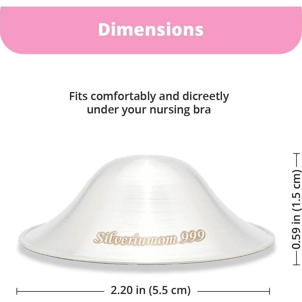 Copas de Lactancia Silveriumom XL - 100% Plata Pura 999