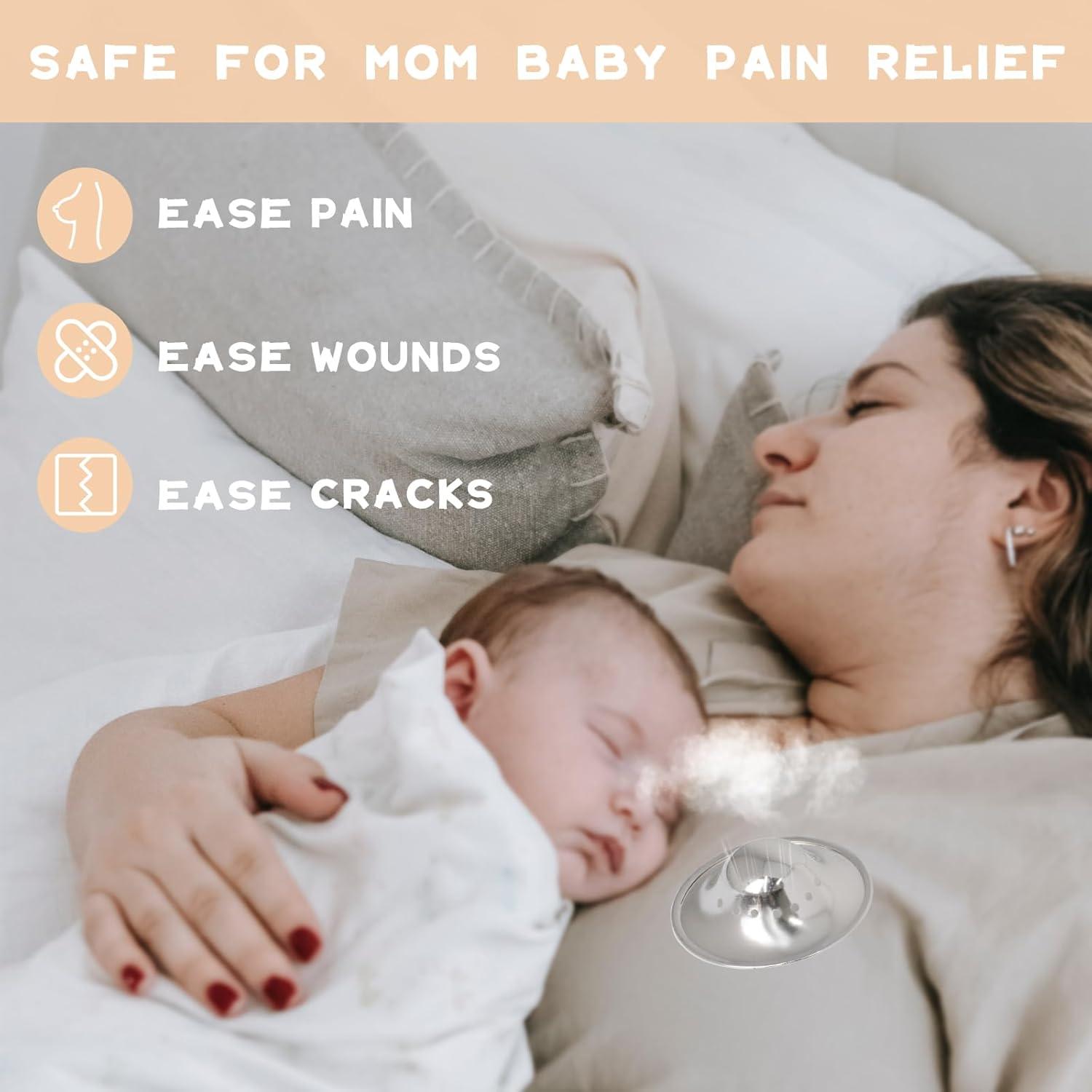 Copas de Lactancia de Plata 999 Transpirables para Mamás