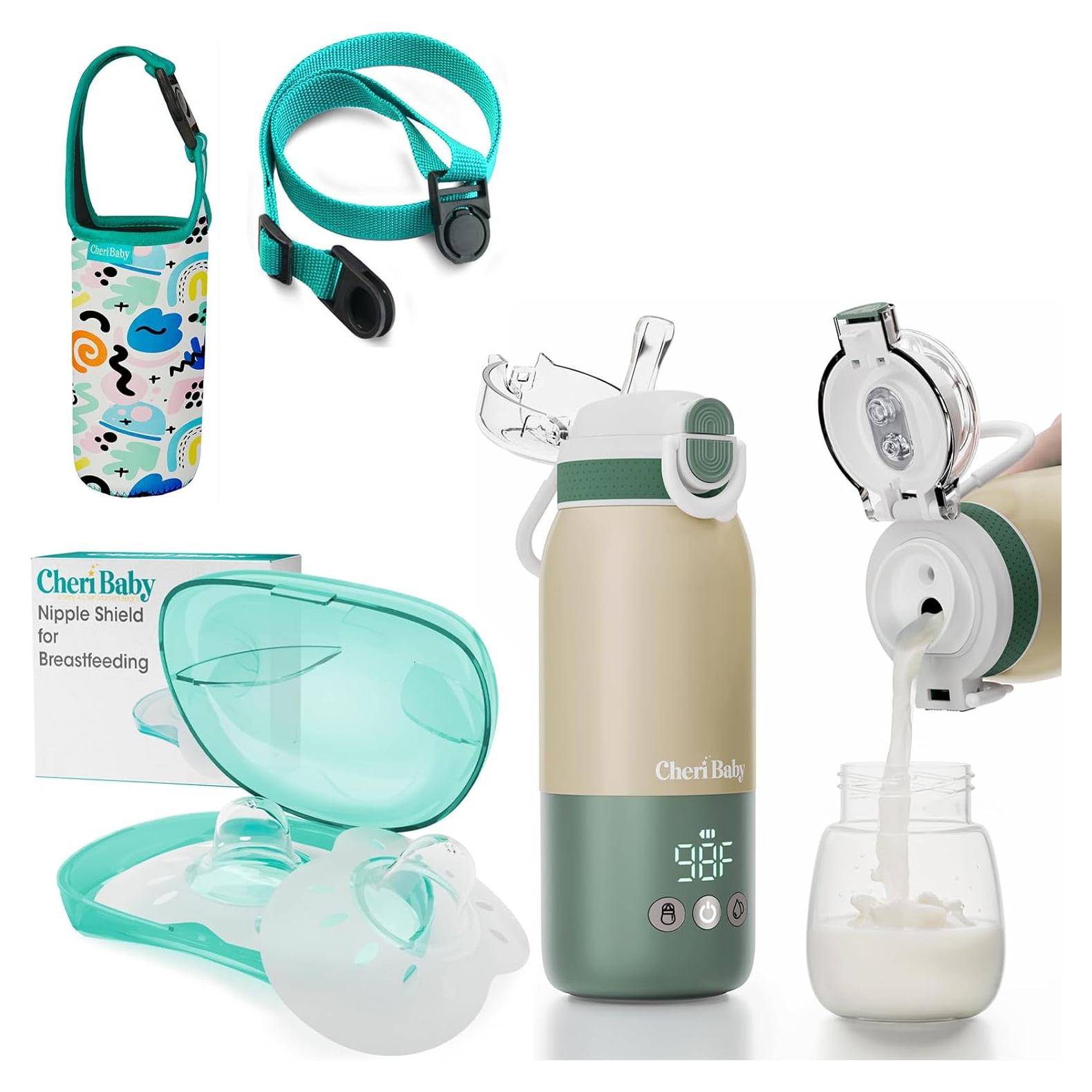 Escudo de pezón CheriBaby + Calentador de biberones