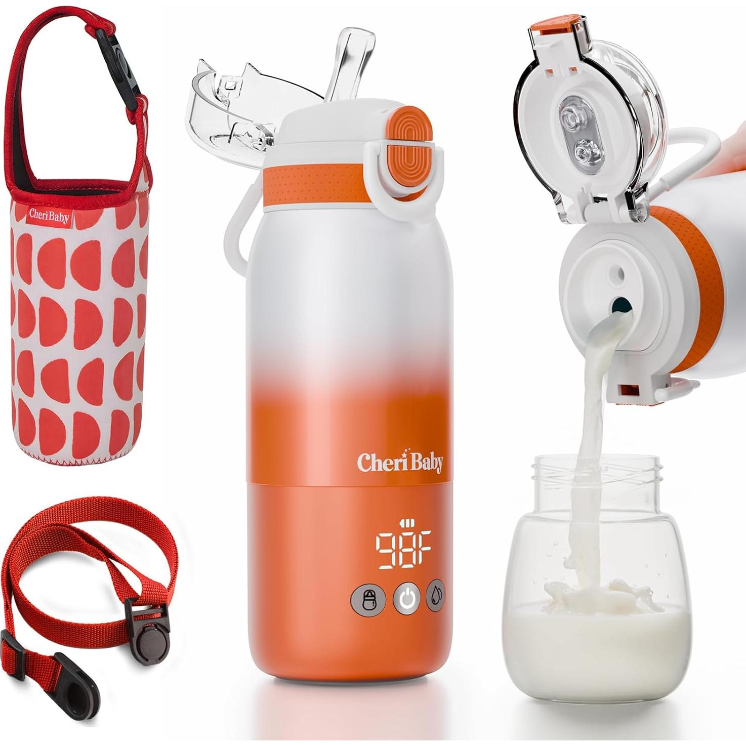 Escudo de pezón CheriBaby + Calentador de biberones portátil