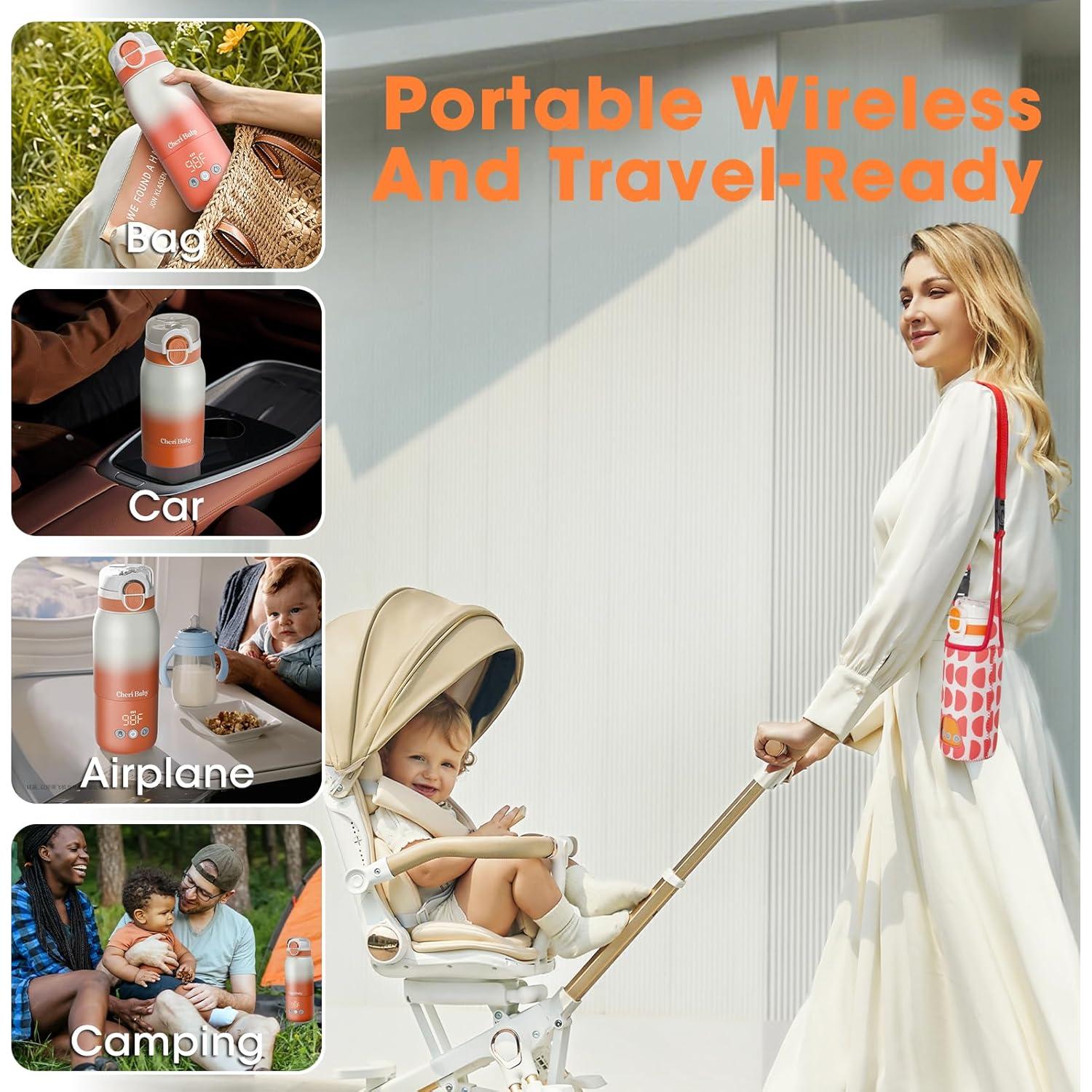 Escudo de pezón CheriBaby + Calentador de biberones portátil