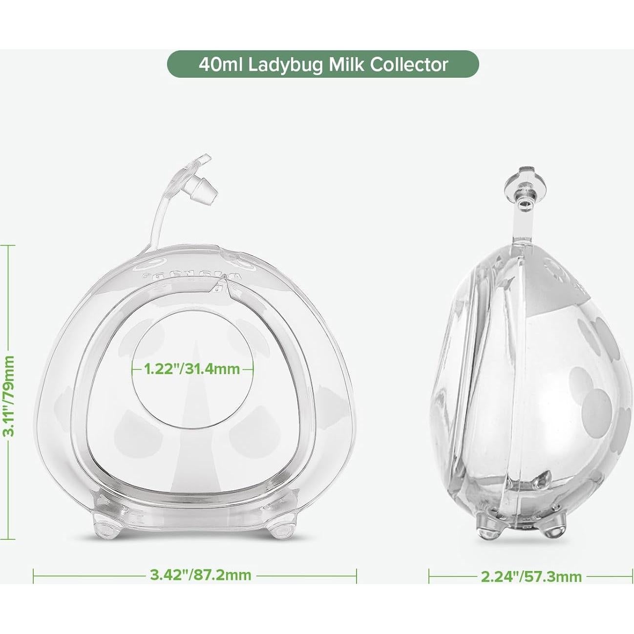 Colector de Leche Materna Haakaa Ladybug 40ml 2pcs - Silicona Suave