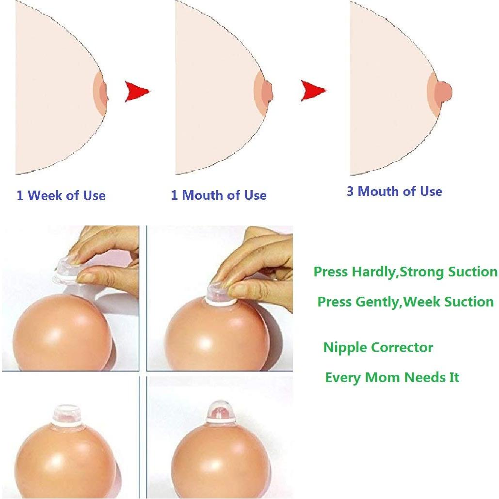 Extractores de Pezones de Silicona Médica 2 Piezas para Lactancia