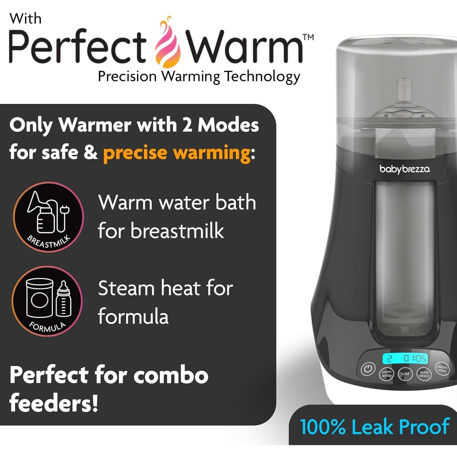 Calentador de Biberones Baby Brezza Fast - 200W, 9oz, 2 Modos