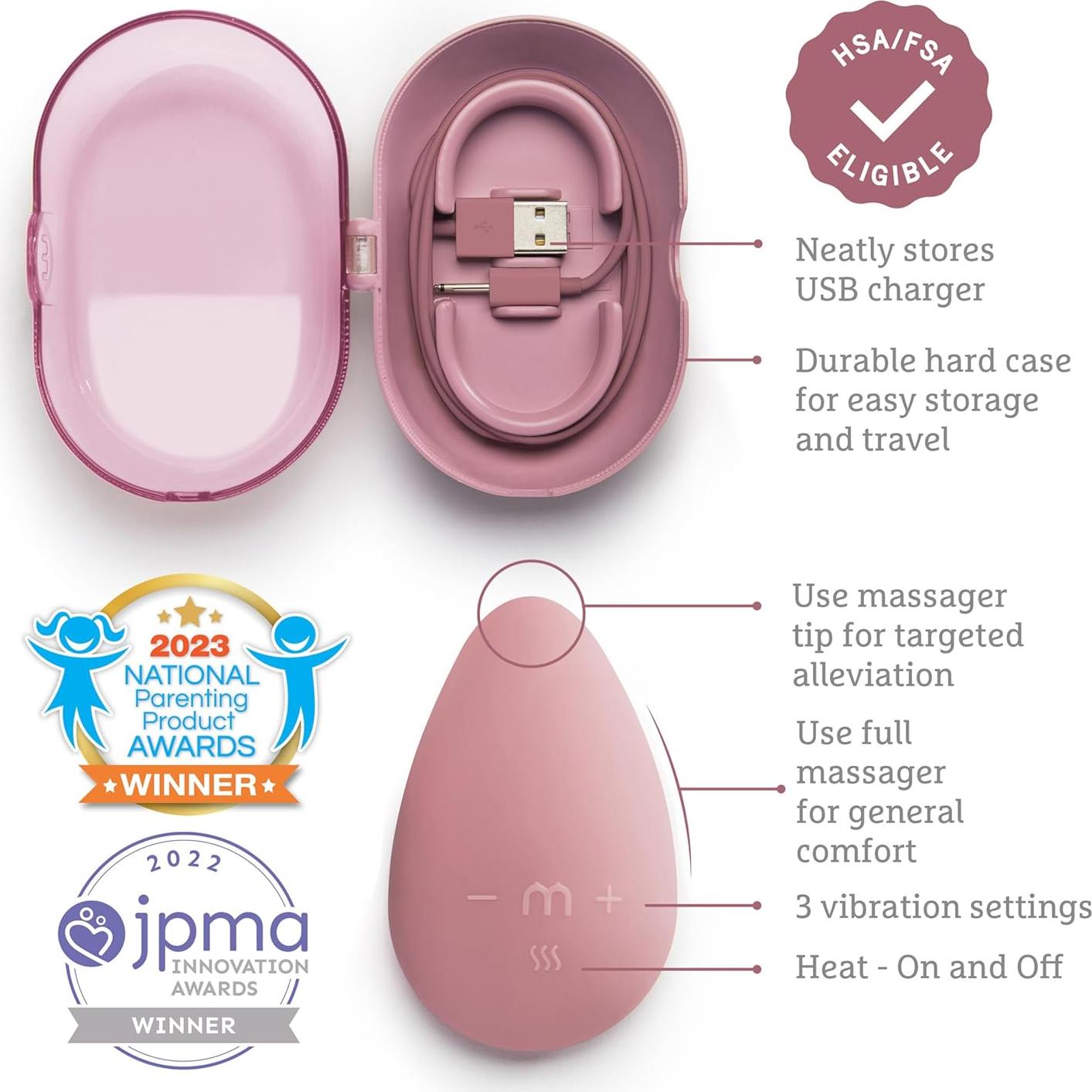 Masajeador de Lactancia Táctil Cálido Milkmakers Rosa