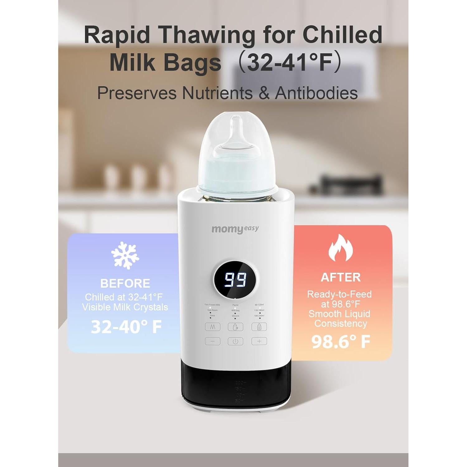 Calentador de Botellas MOMYEASY Blanco - Rápido y Universal