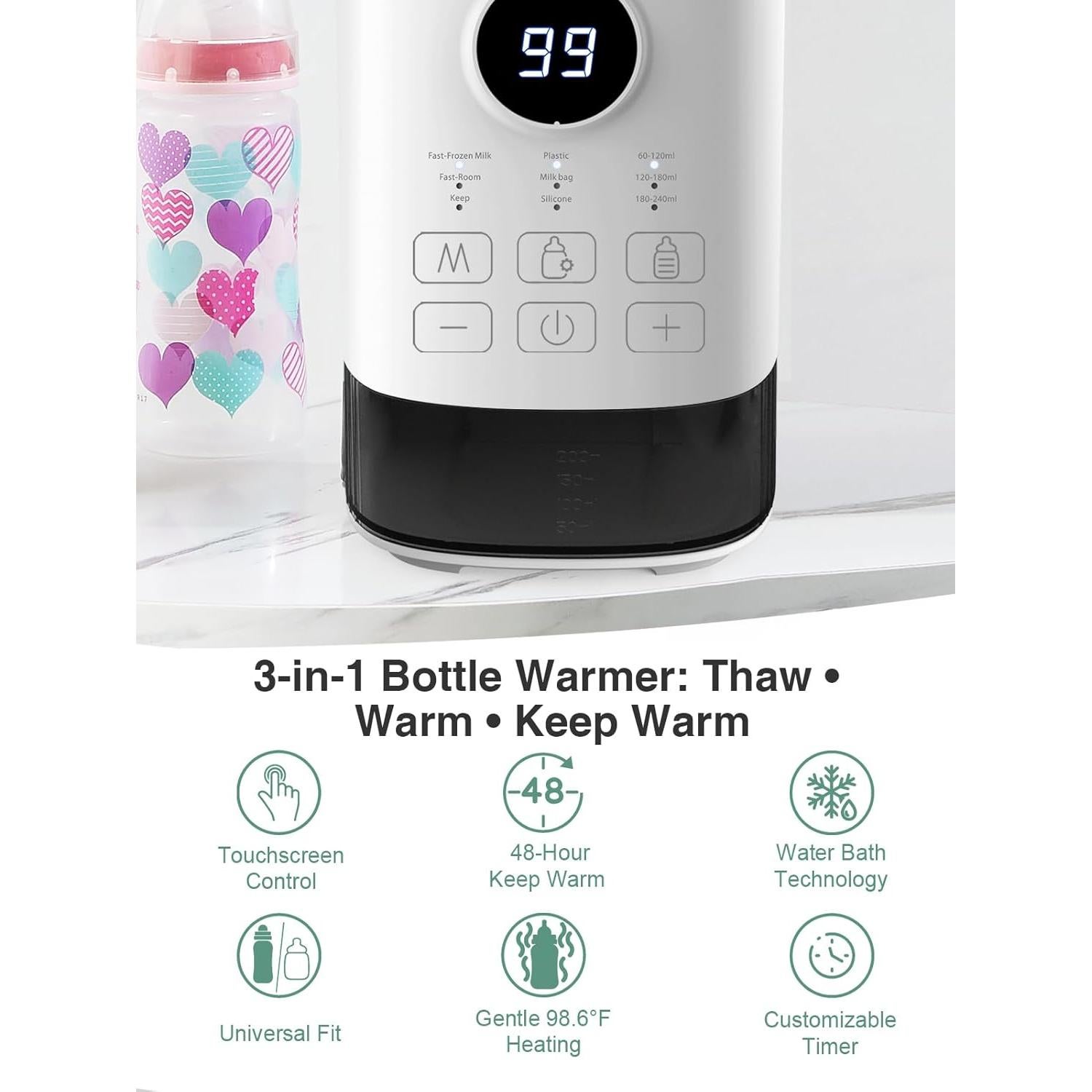 Calentador de Botellas MOMYEASY Blanco - Rápido y Universal