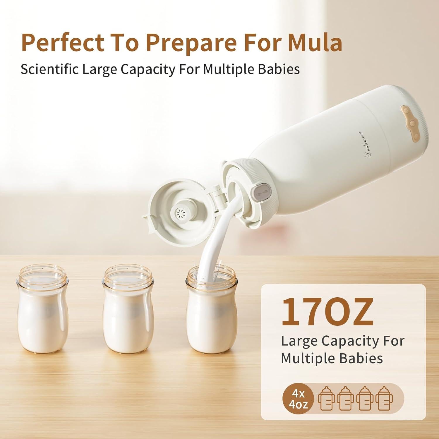 Calentador de Leche Portátil Dudumom 120W 0.85kg Carga Rápida