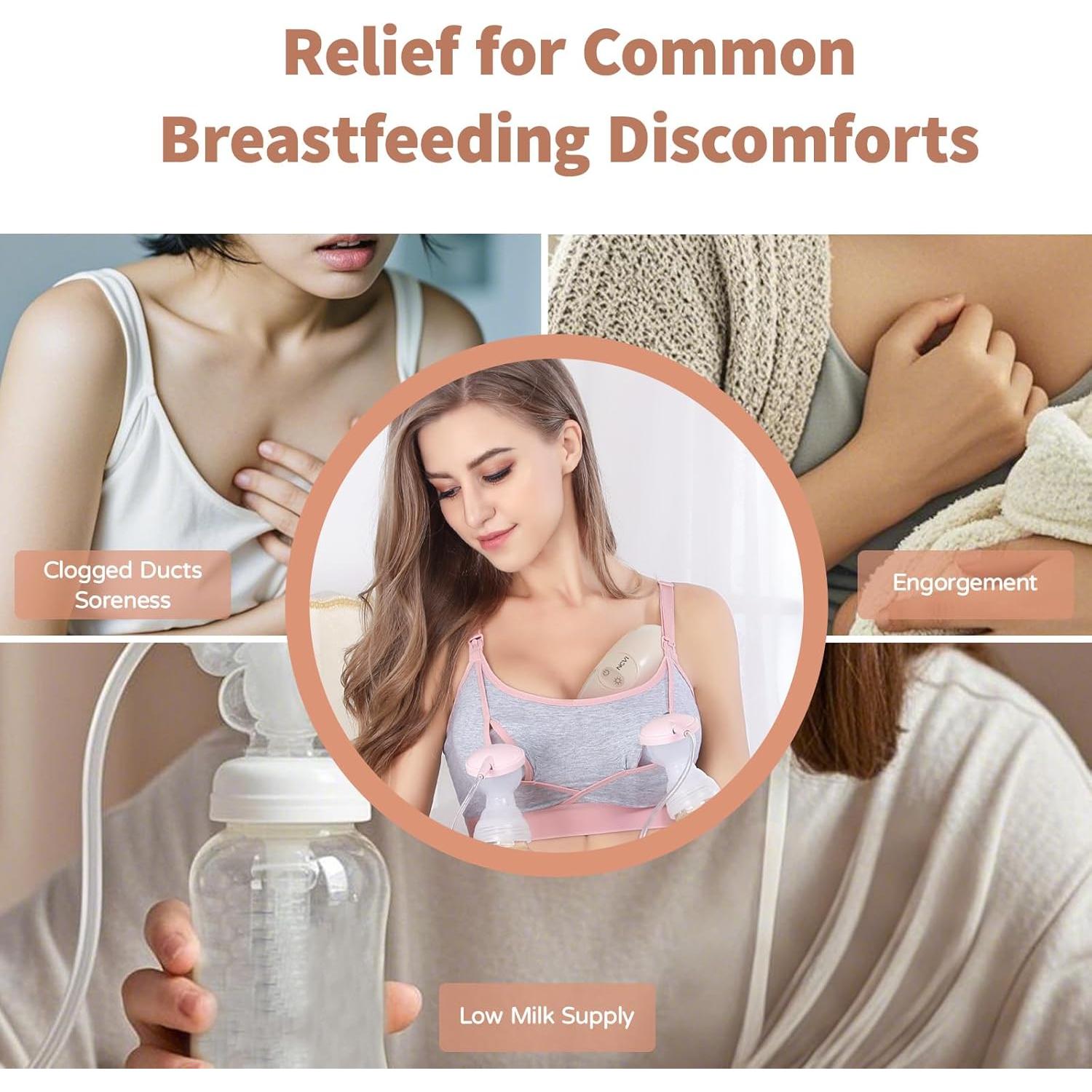 Masajeador de Lactancia NCVI 2-en-1 con Calor y Vibración