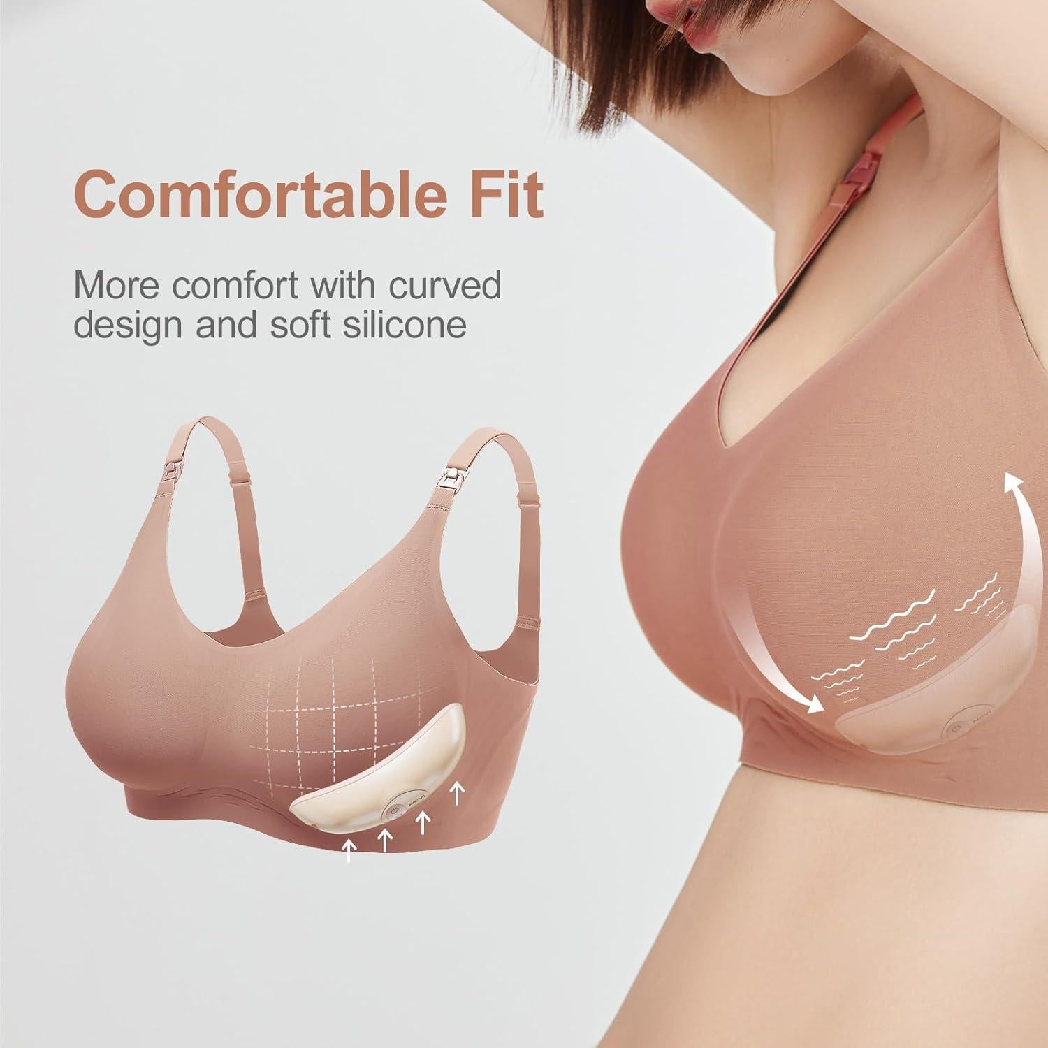 Masajeador de Lactancia NCVI 2-en-1 con Calor y Vibración