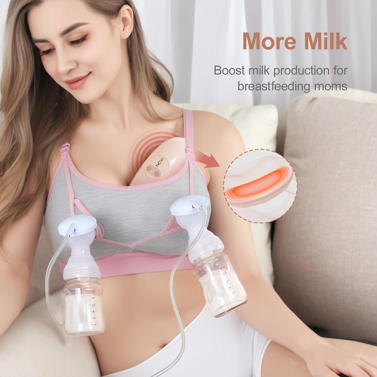 Masajeador de Lactancia NCVI 2-en-1 con Calor y Vibración