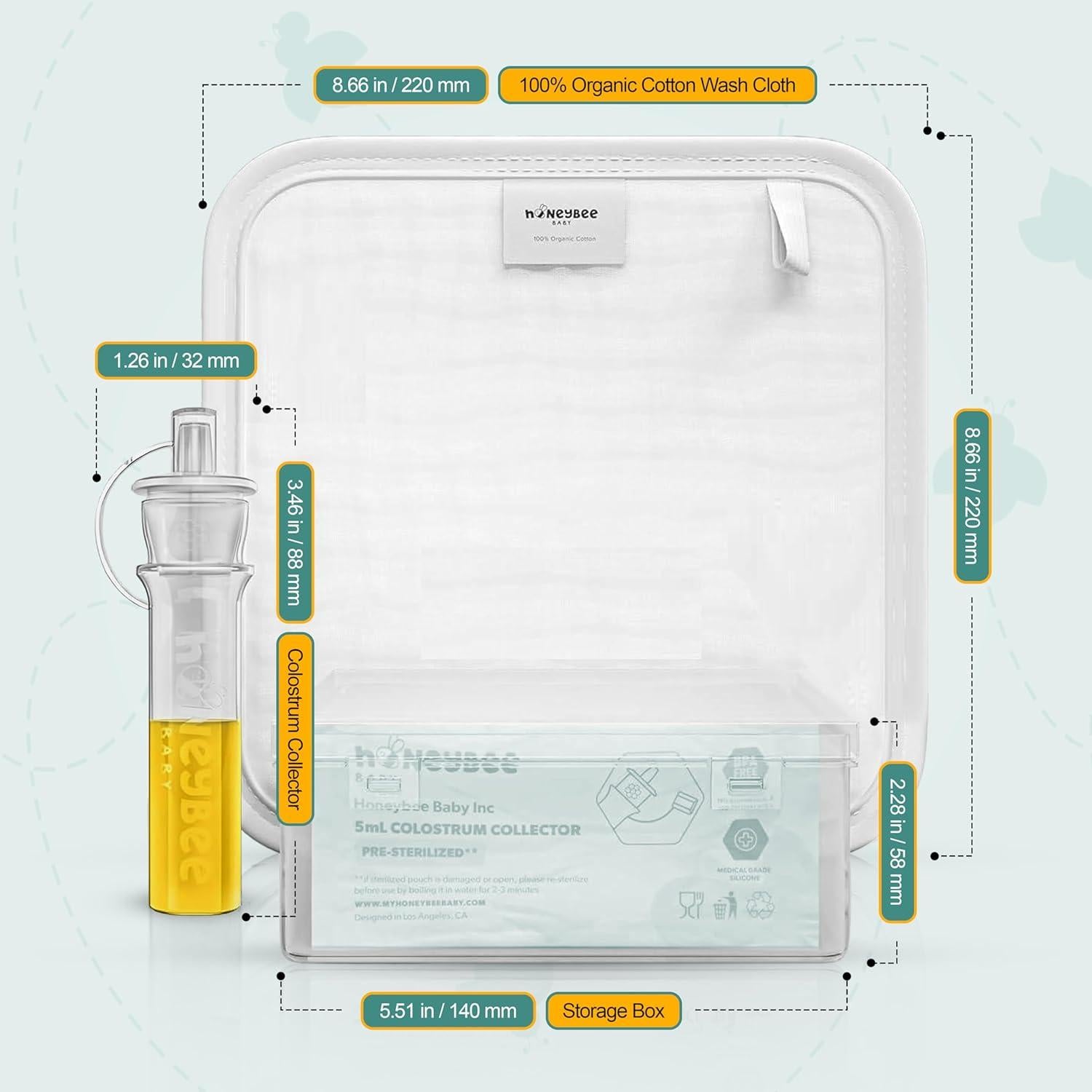 Kit Recolector de Calostro Honeybee Baby - 7 Piezas 5 mL