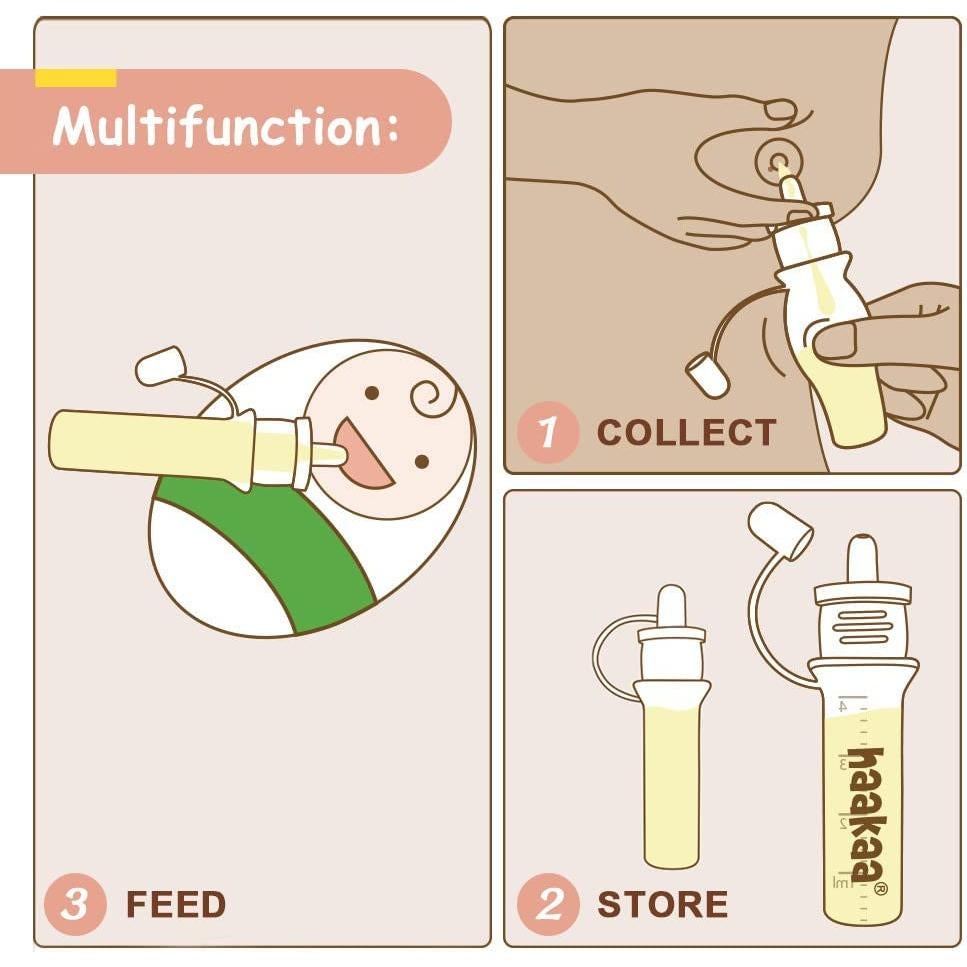 Kit Recolector de Calostro Haakaa 2 Piezas 4ml Silicona BPA Free