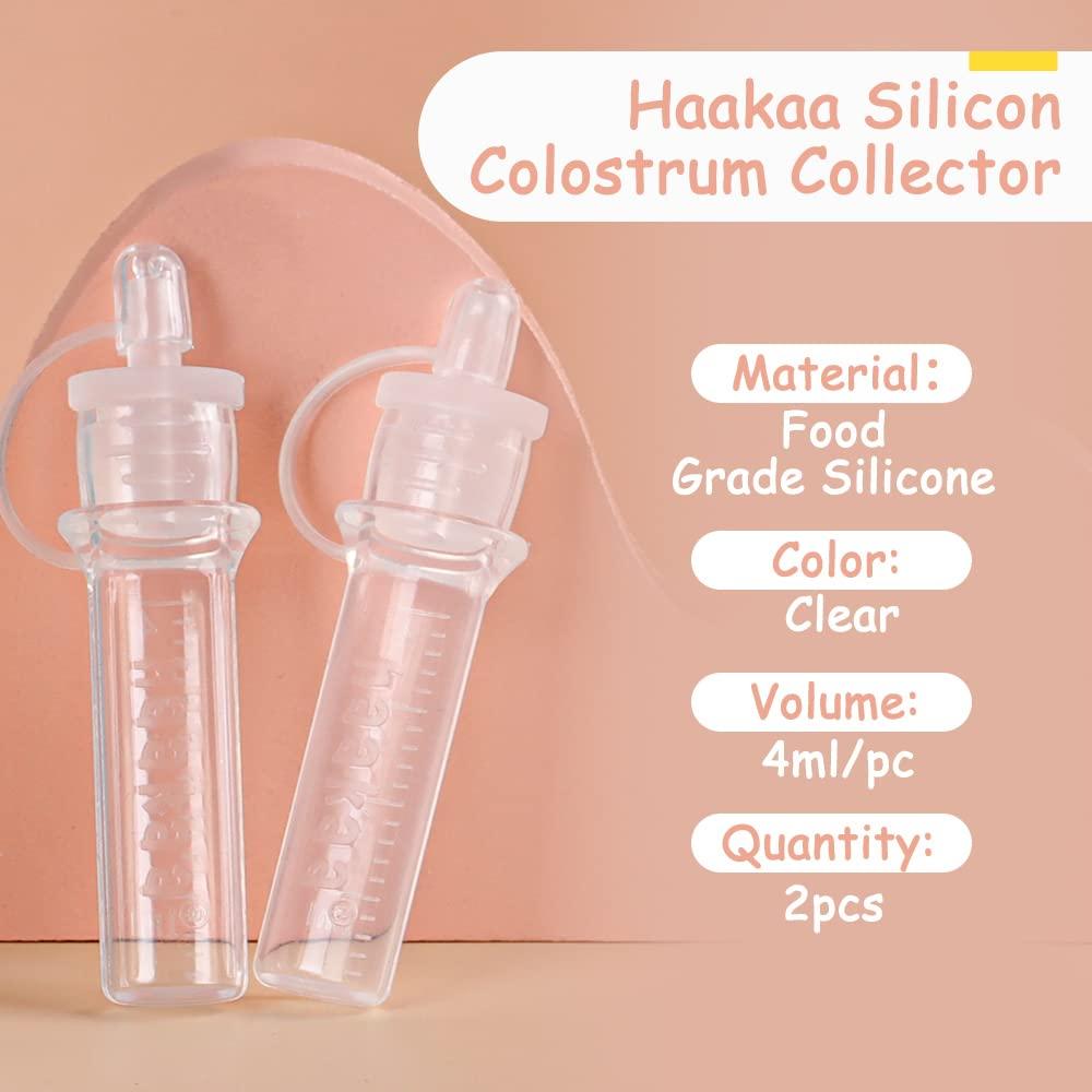 Kit Recolector de Calostro Haakaa 2 Piezas 4ml Silicona BPA Free